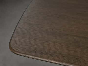Saint Germain Wood Coffee Table with Dauphine Base