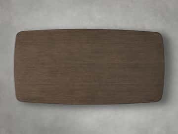 Saint Germain Wood Coffee Table with Dauphine Base