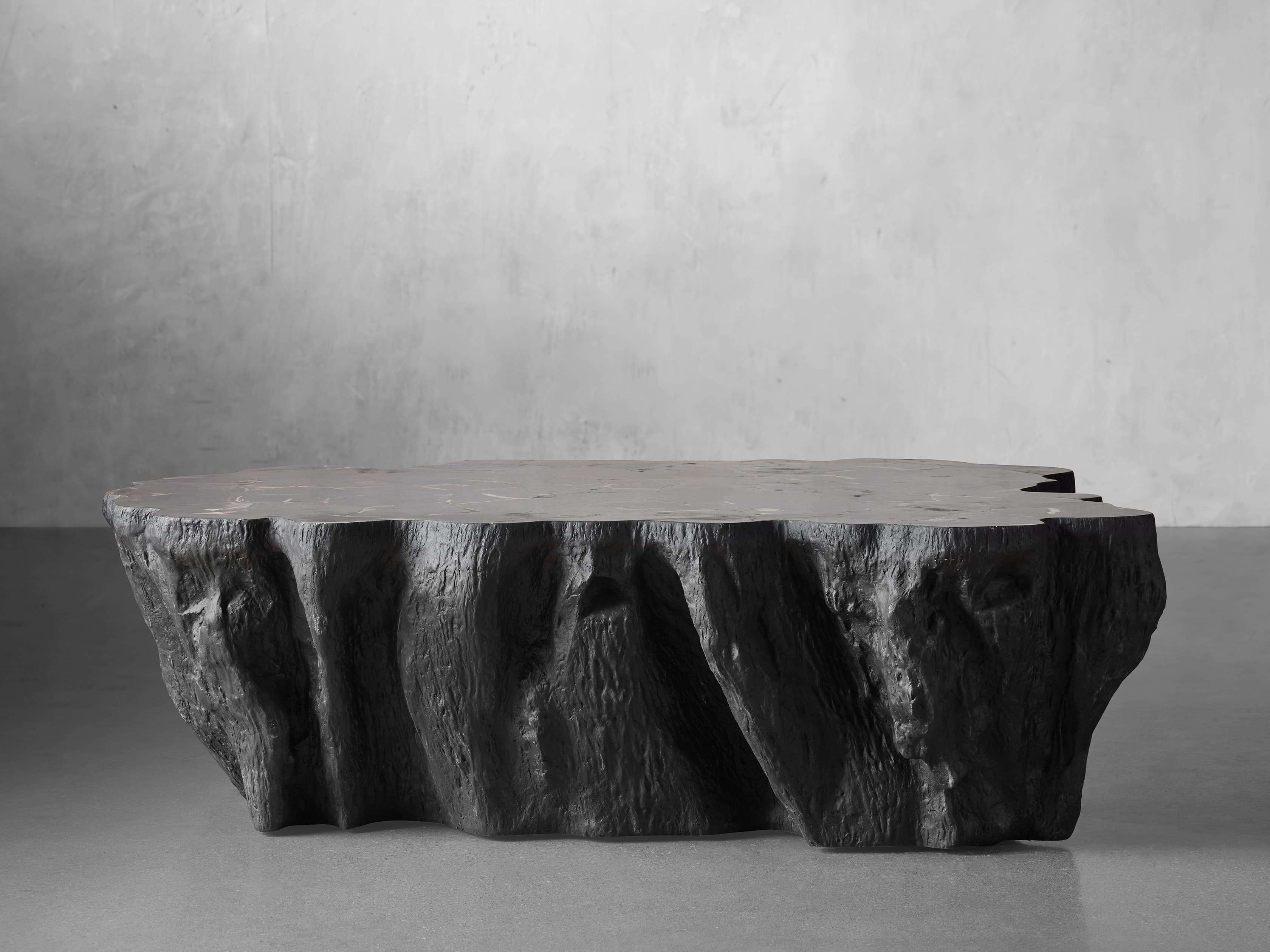 petrified wood coffee table arhaus