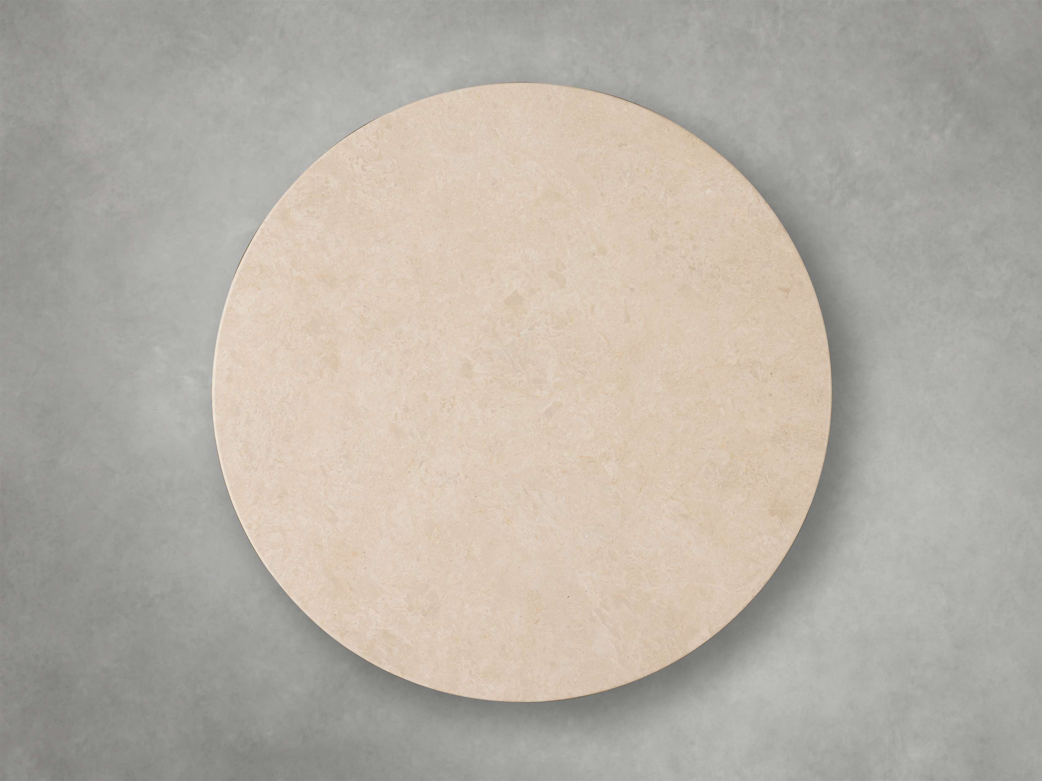 Saint Germain Round Stone Coffee Table with Dauphine Base