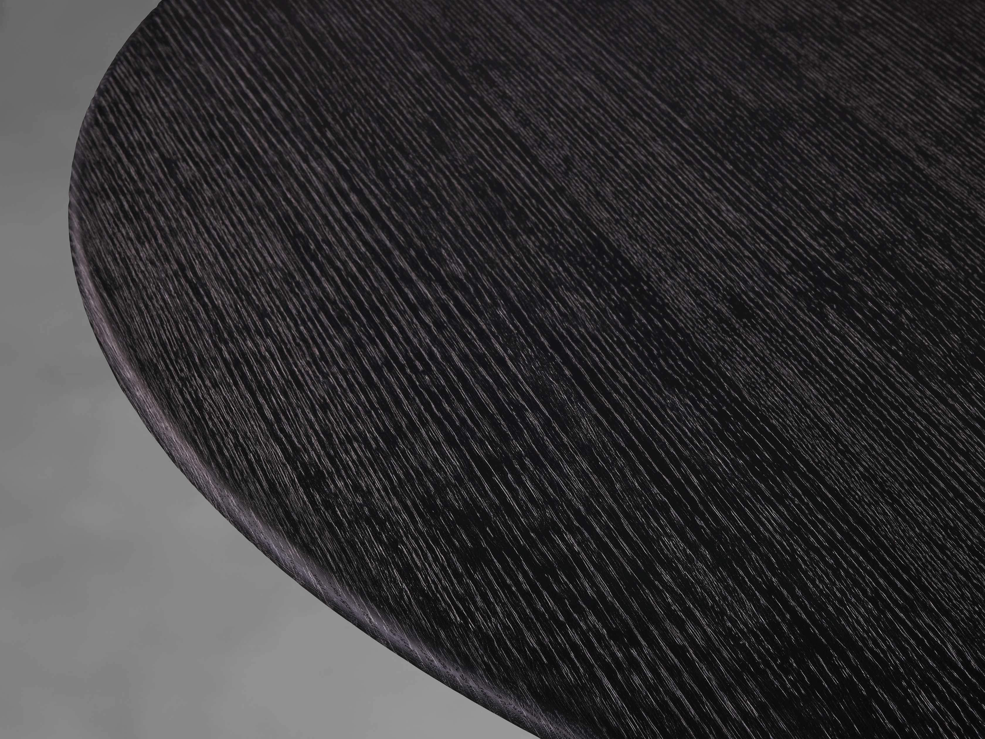 Saint Germain Round Wood Coffee Table with Dauphine Base
