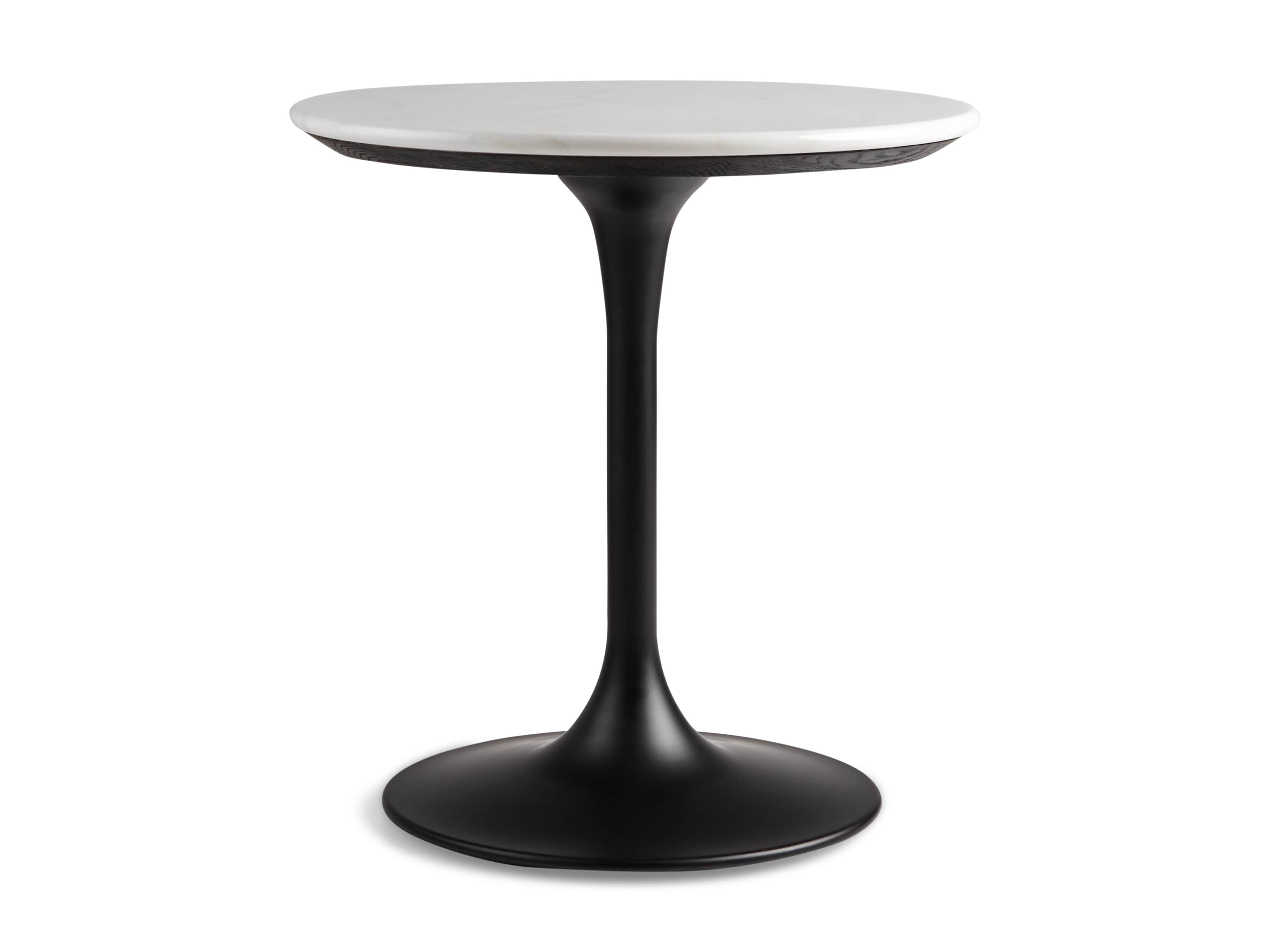 Enzo 22" Round White Marble End Table, slide 6 of 8