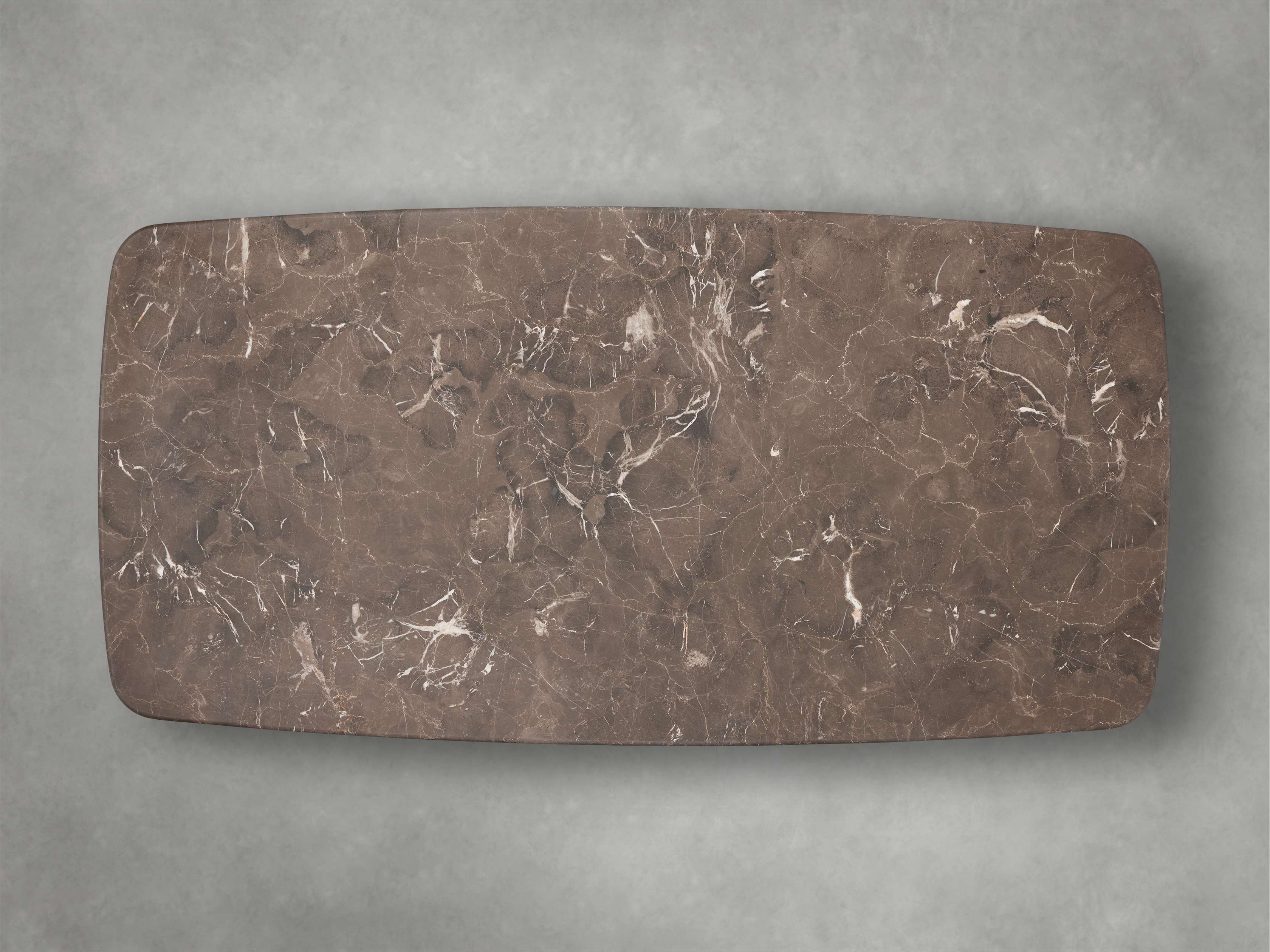 Saint Germain 72" Stone Coffee Table with Dauphine Base in Espresso