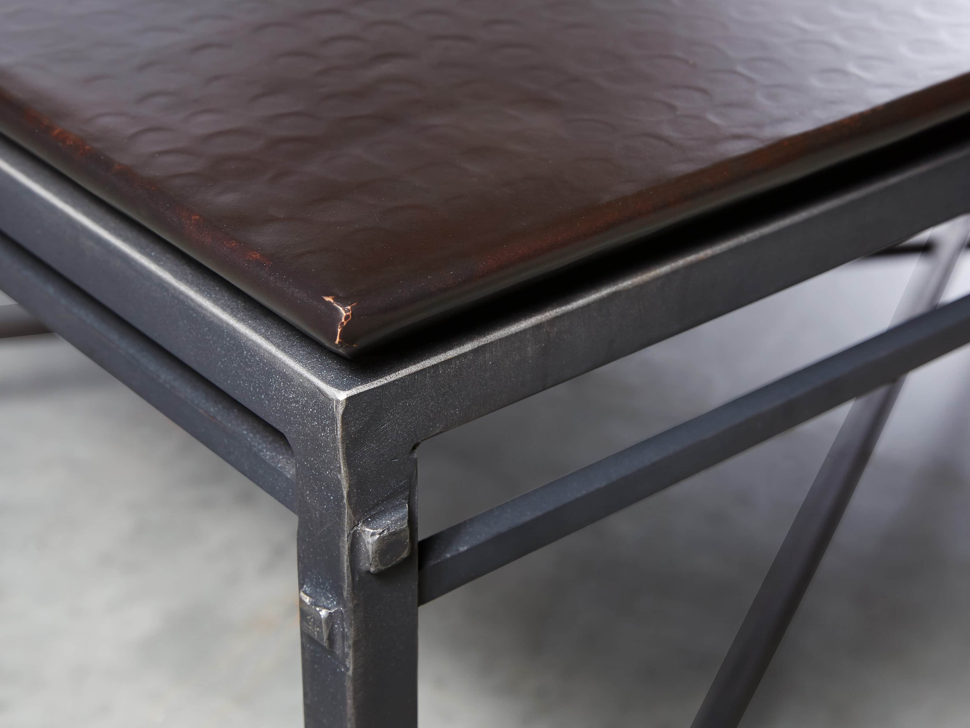 Flores 54" Chocolate Copper Coffee Table