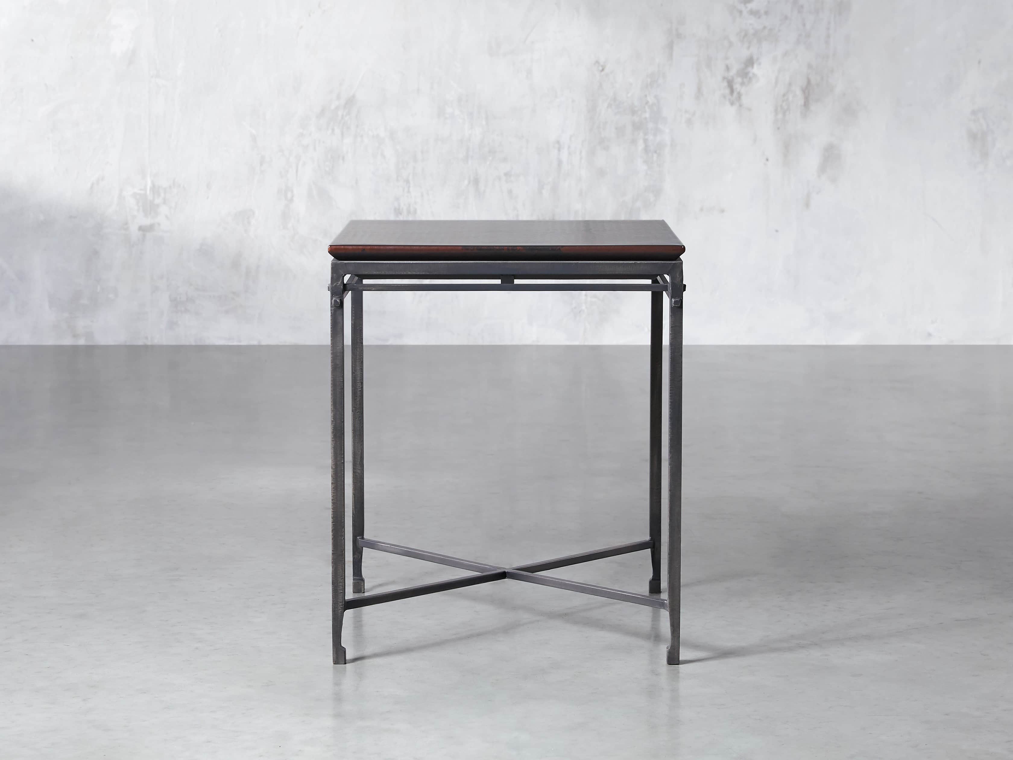 Flores 20" Chocolate Copper End Table