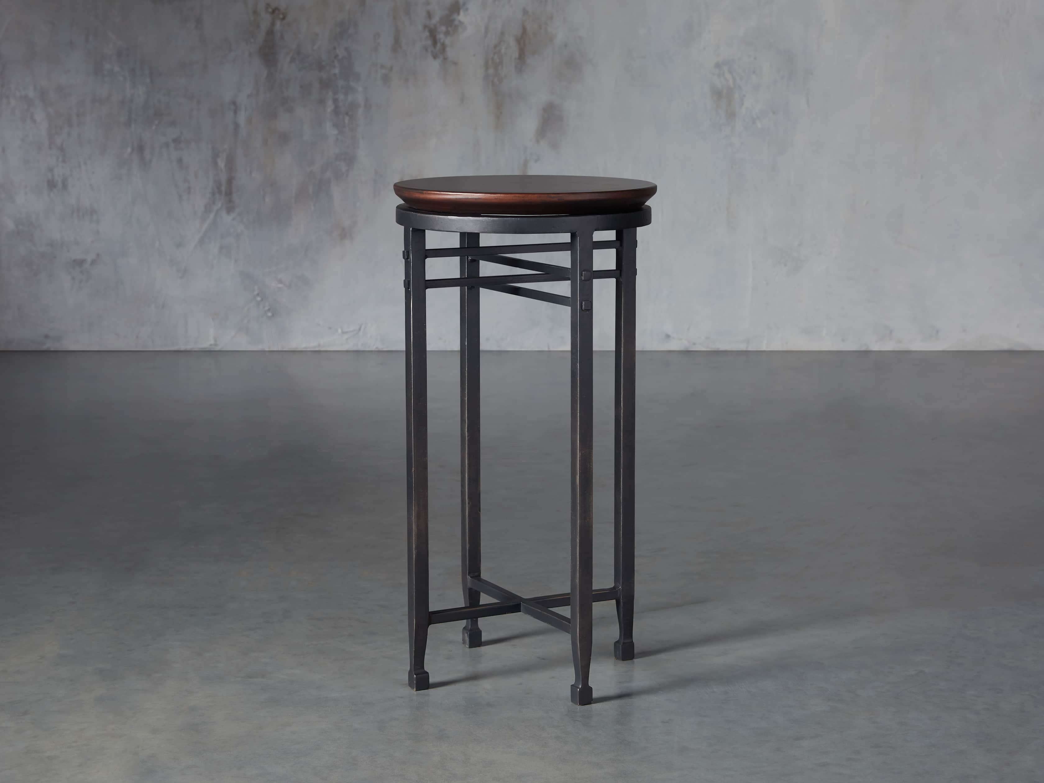 Flores 12" Chocolate Copper Martini Table