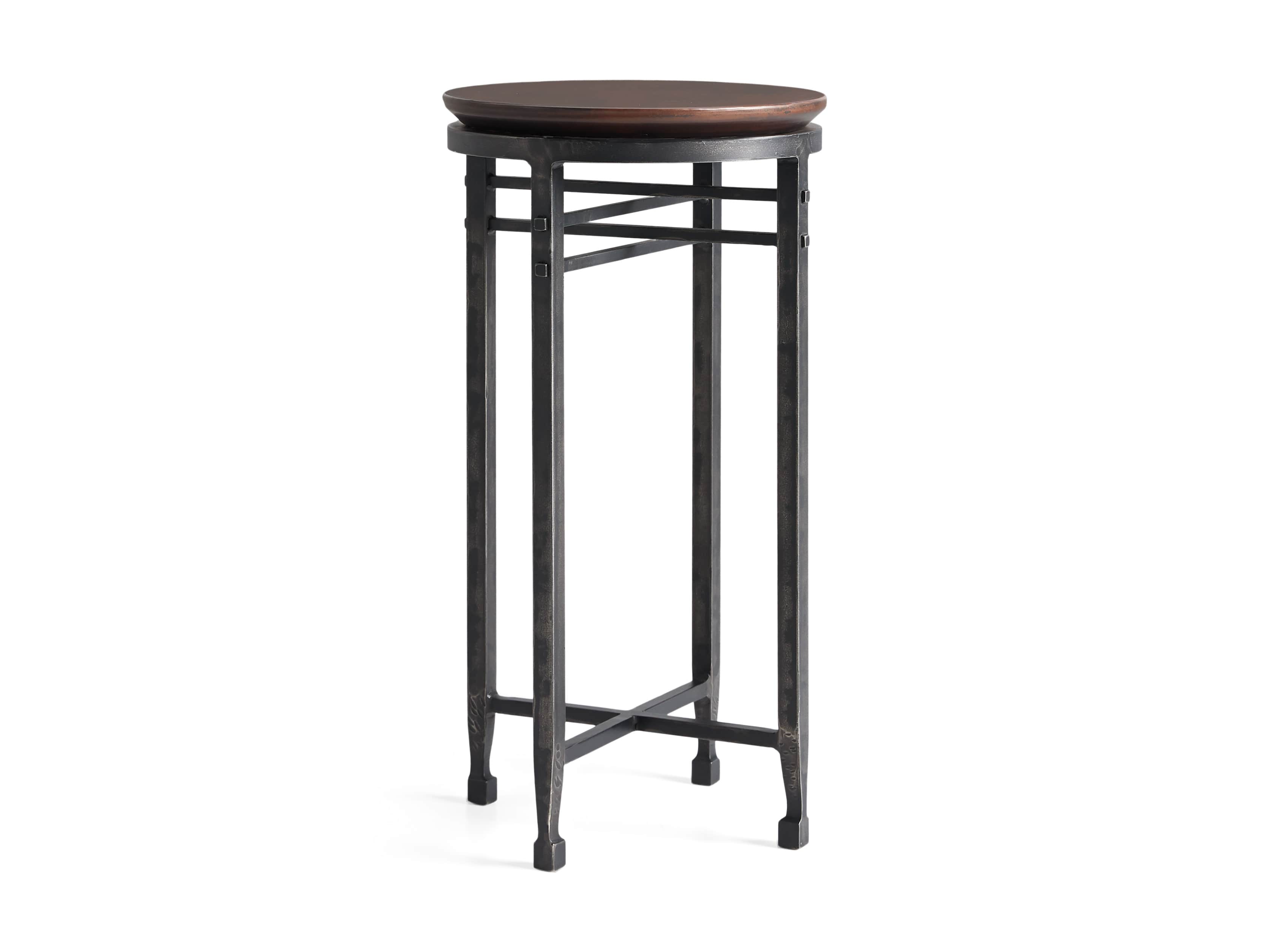 Flores 12" Chocolate Copper Martini Table