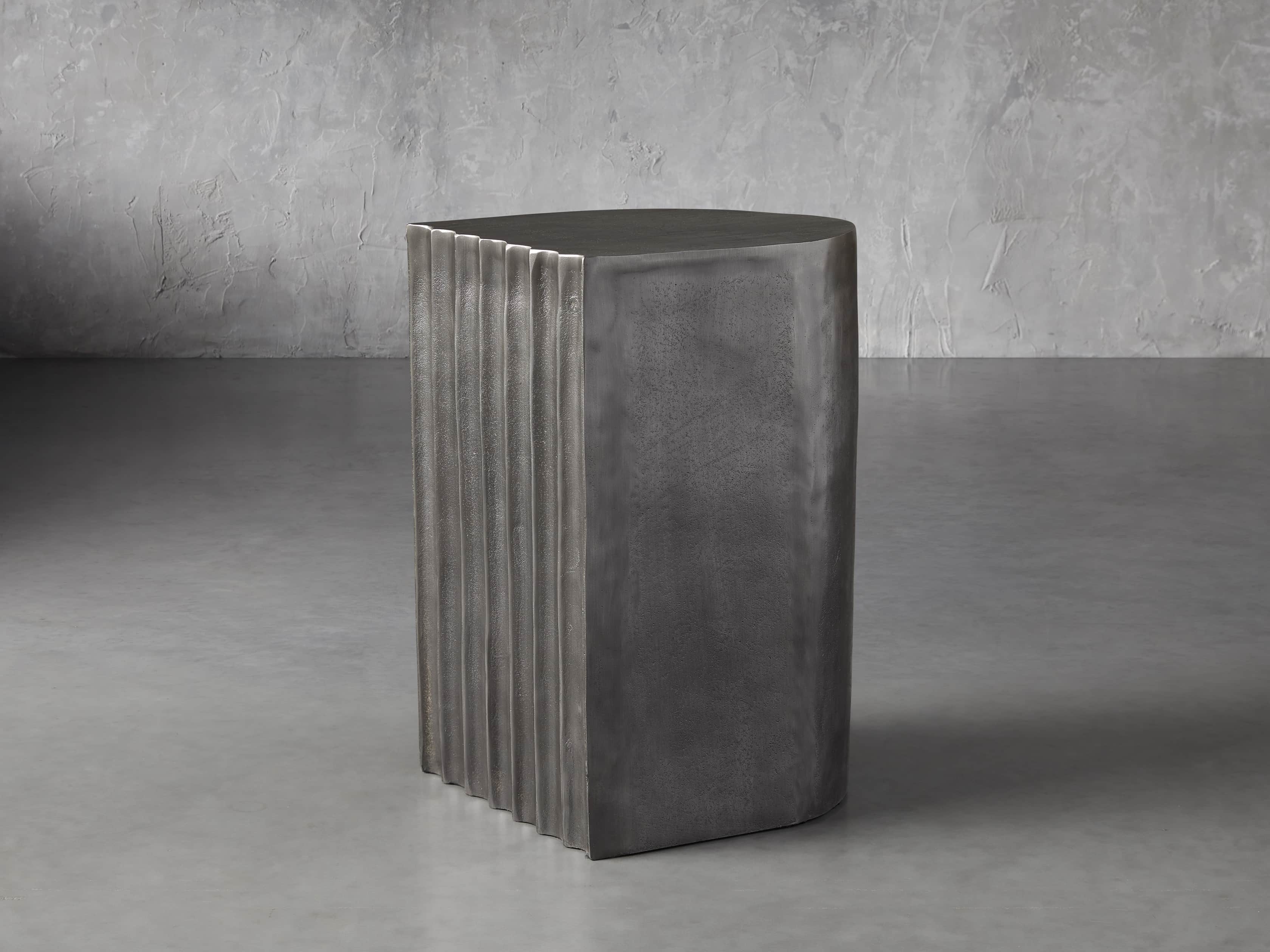 Fluted 12" Drum Stool, slide 1 of 3