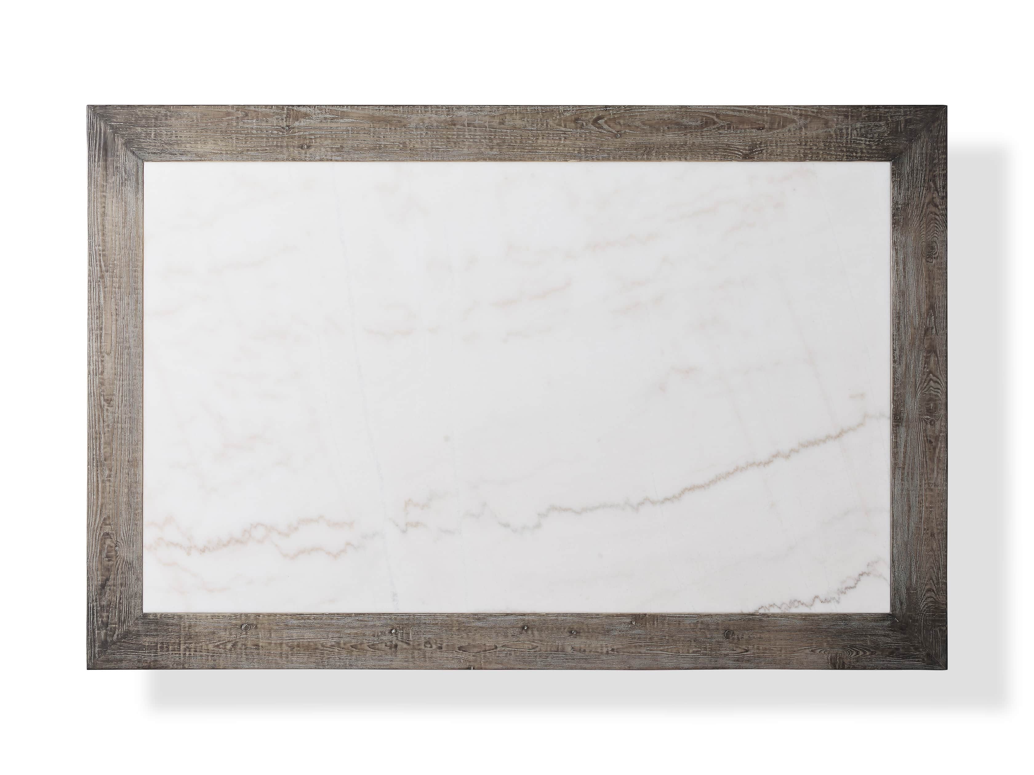 Hudson 60" Coffee Table With White Marble Top, slide 4 of 5