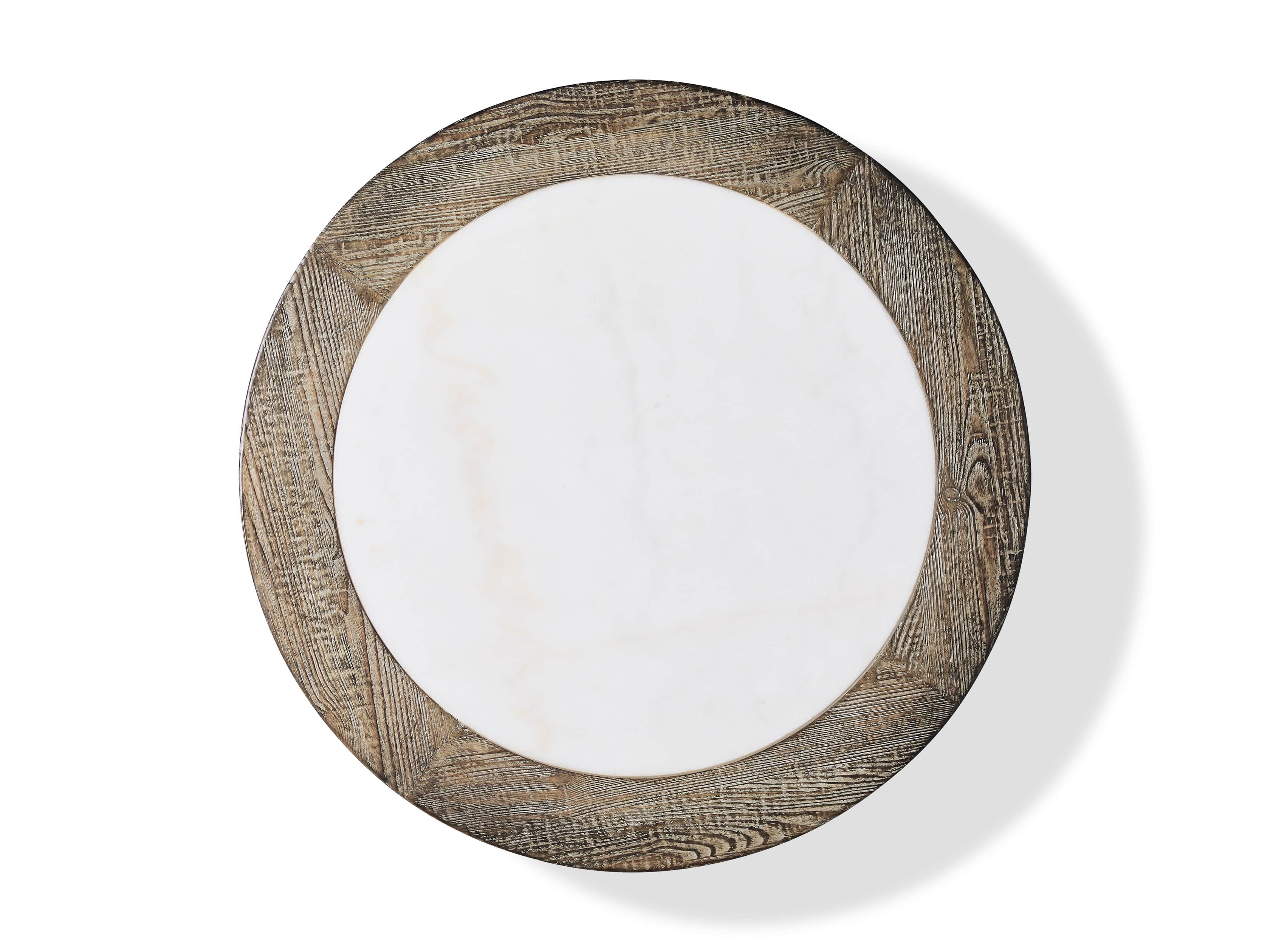 Hudson 26" End Table With White MarbleTop, slide 4 of 5