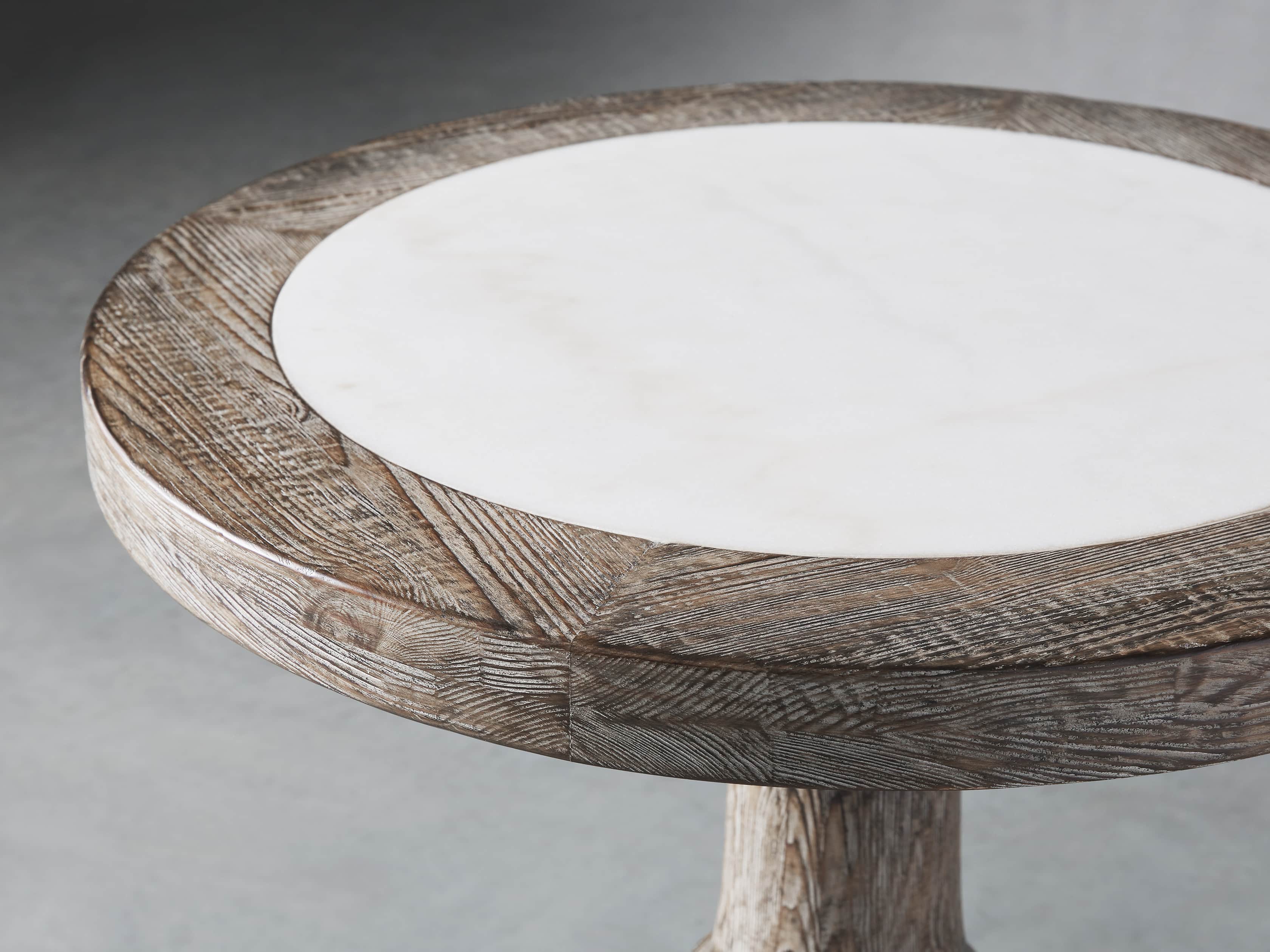 Hudson 26" End Table With White MarbleTop, slide 3 of 5