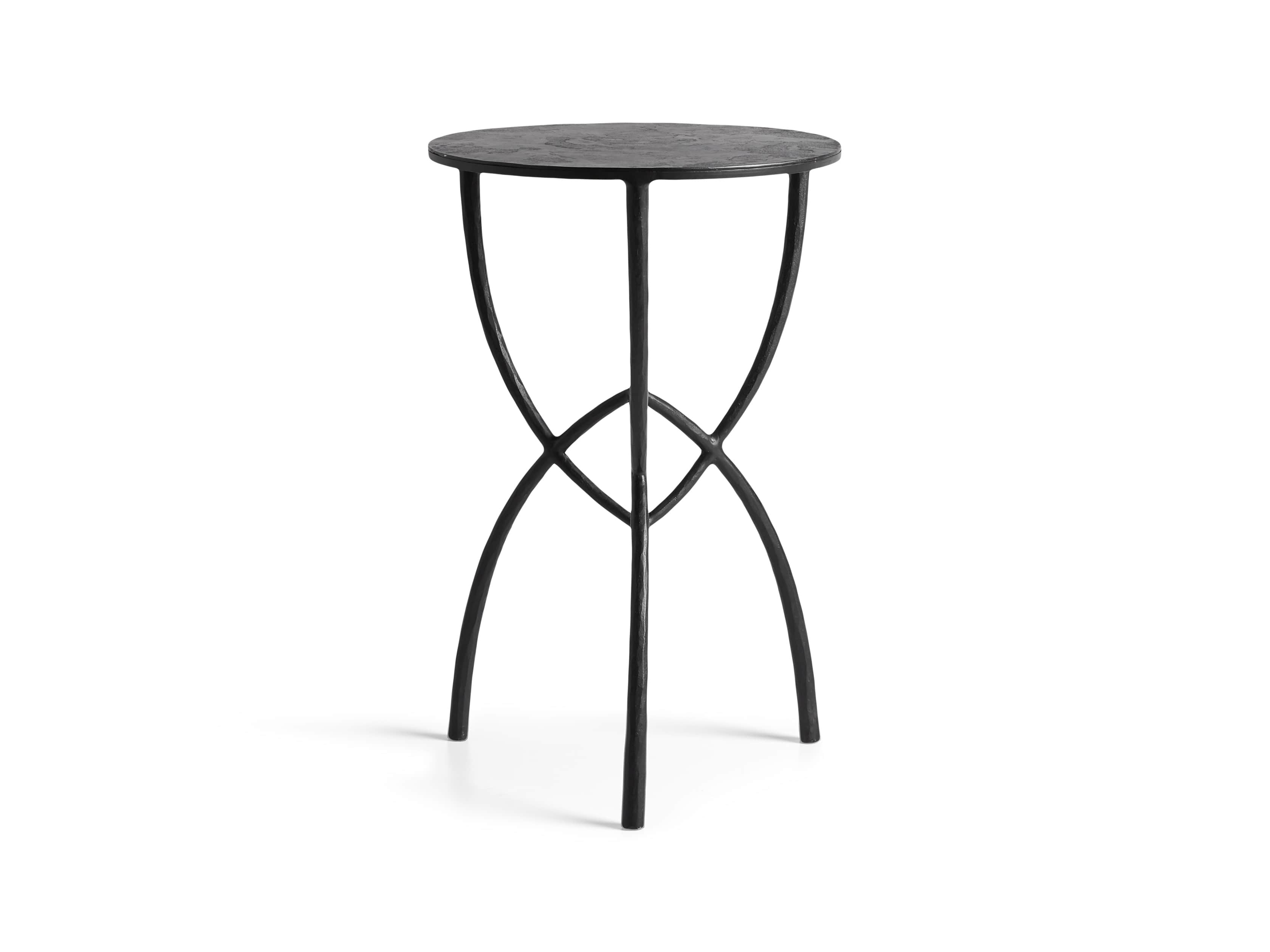 black metal martini table