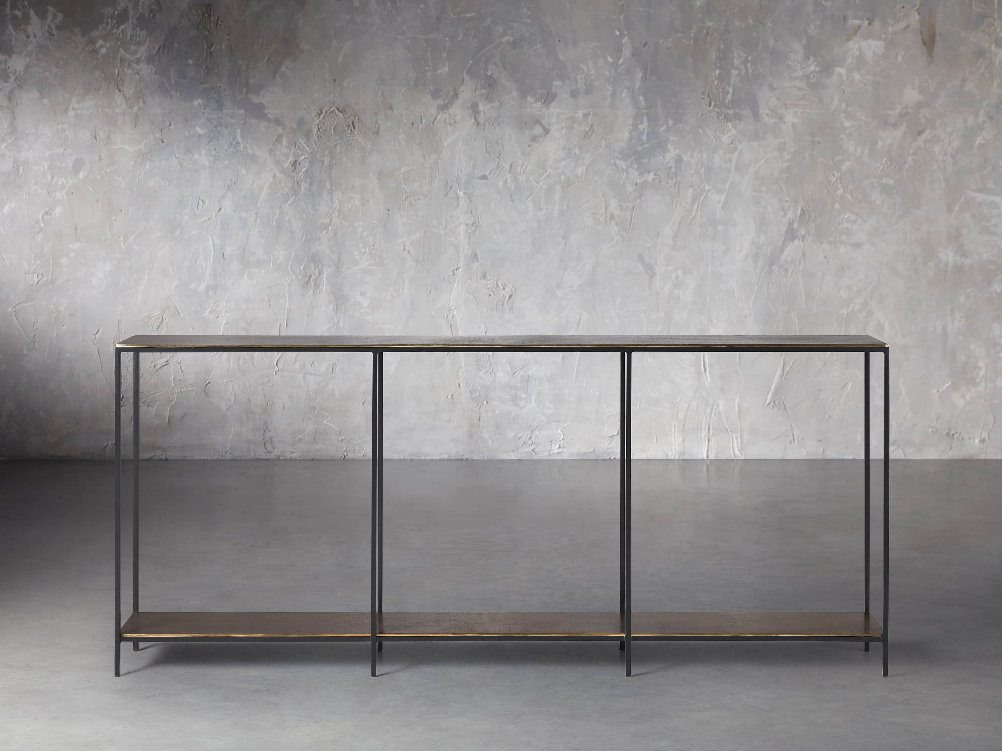 Kavali 70" Console Table in Brass, slide 1 of 7