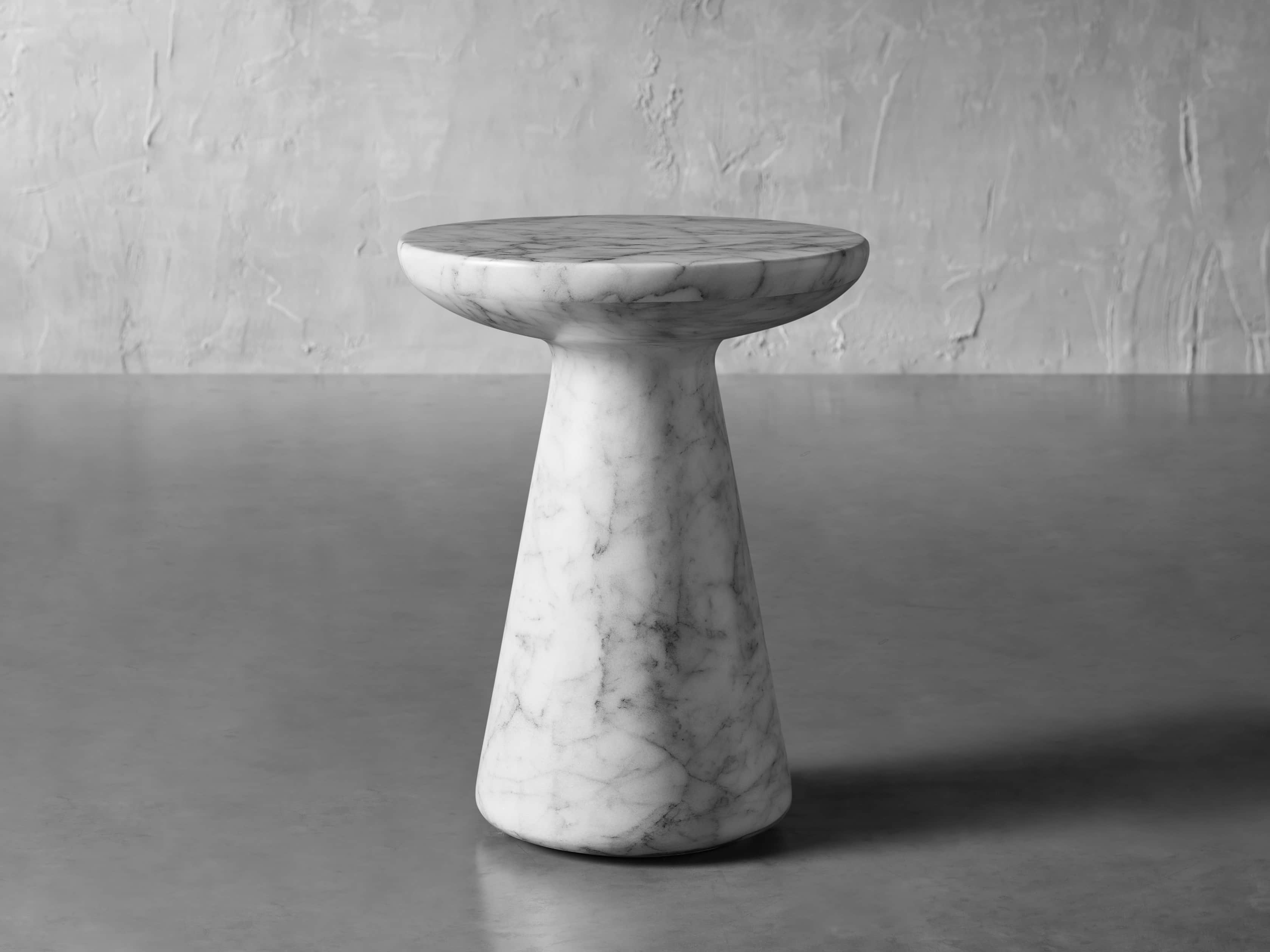 Lucas Faux Marble 14" End Table, slide 1 of 5