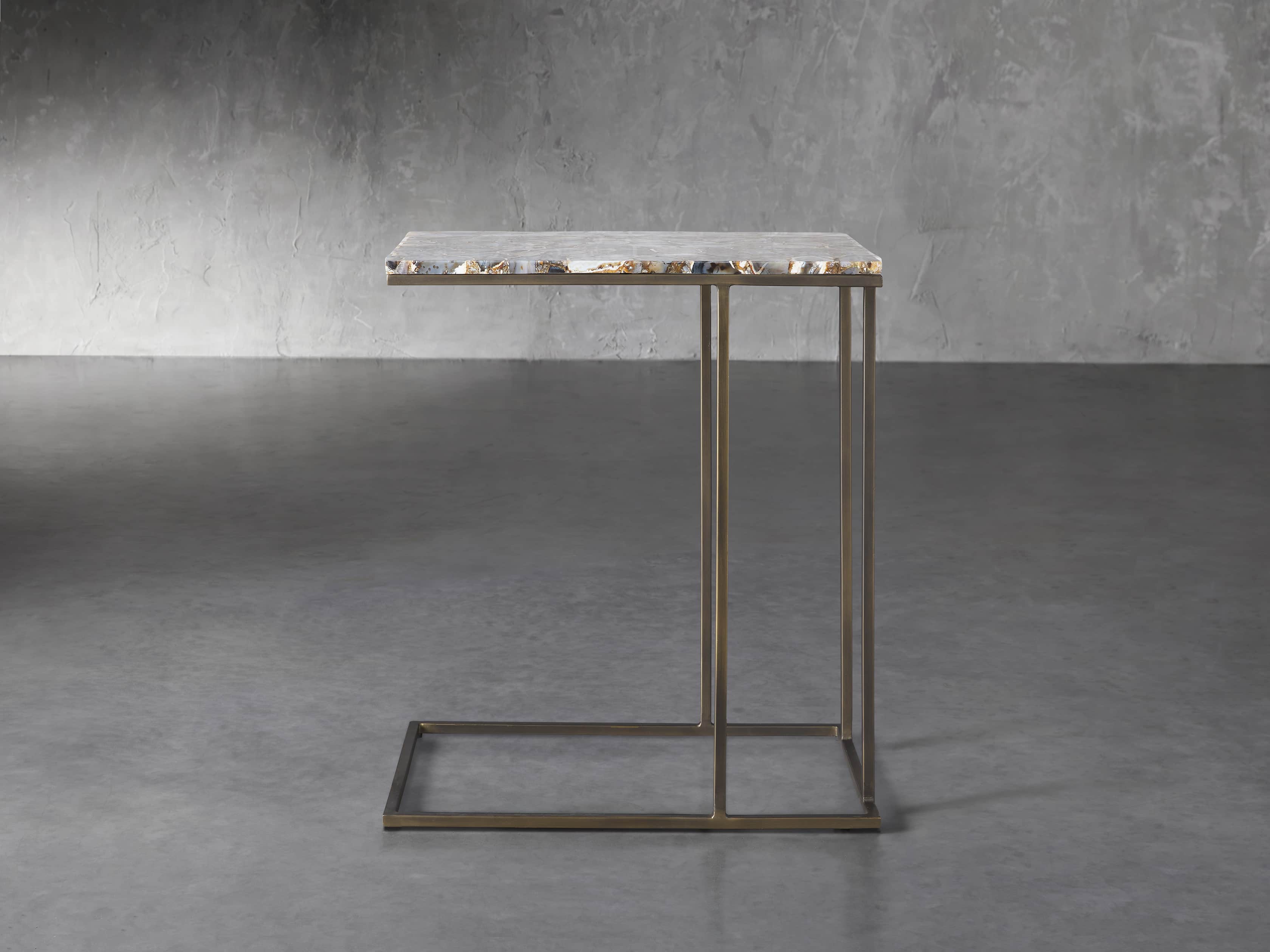 Ludlow 27" Black Agate C Table, slide 2 of 7