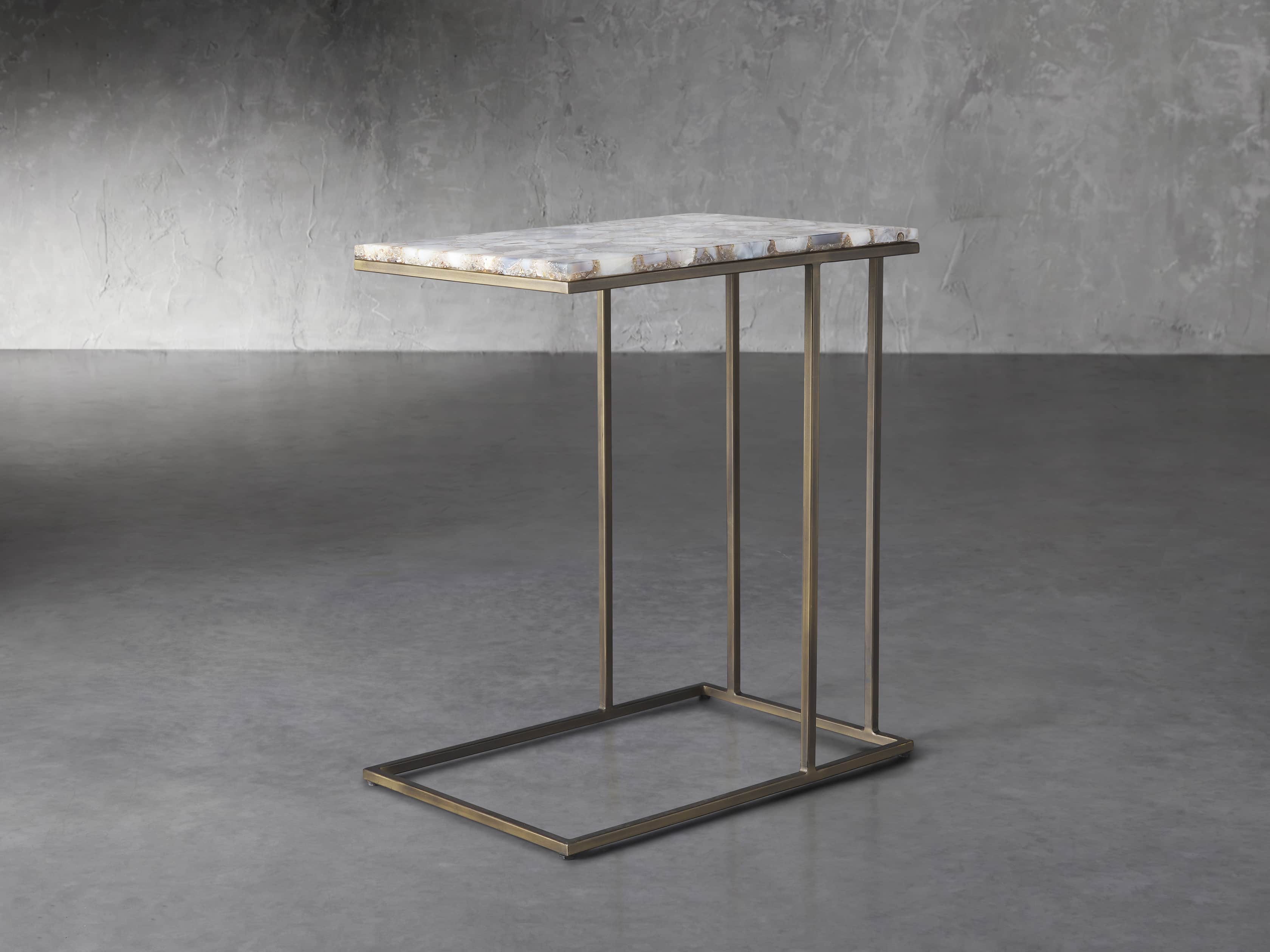 Ludlow 27" Grey Agate C Table, slide 1 of 6