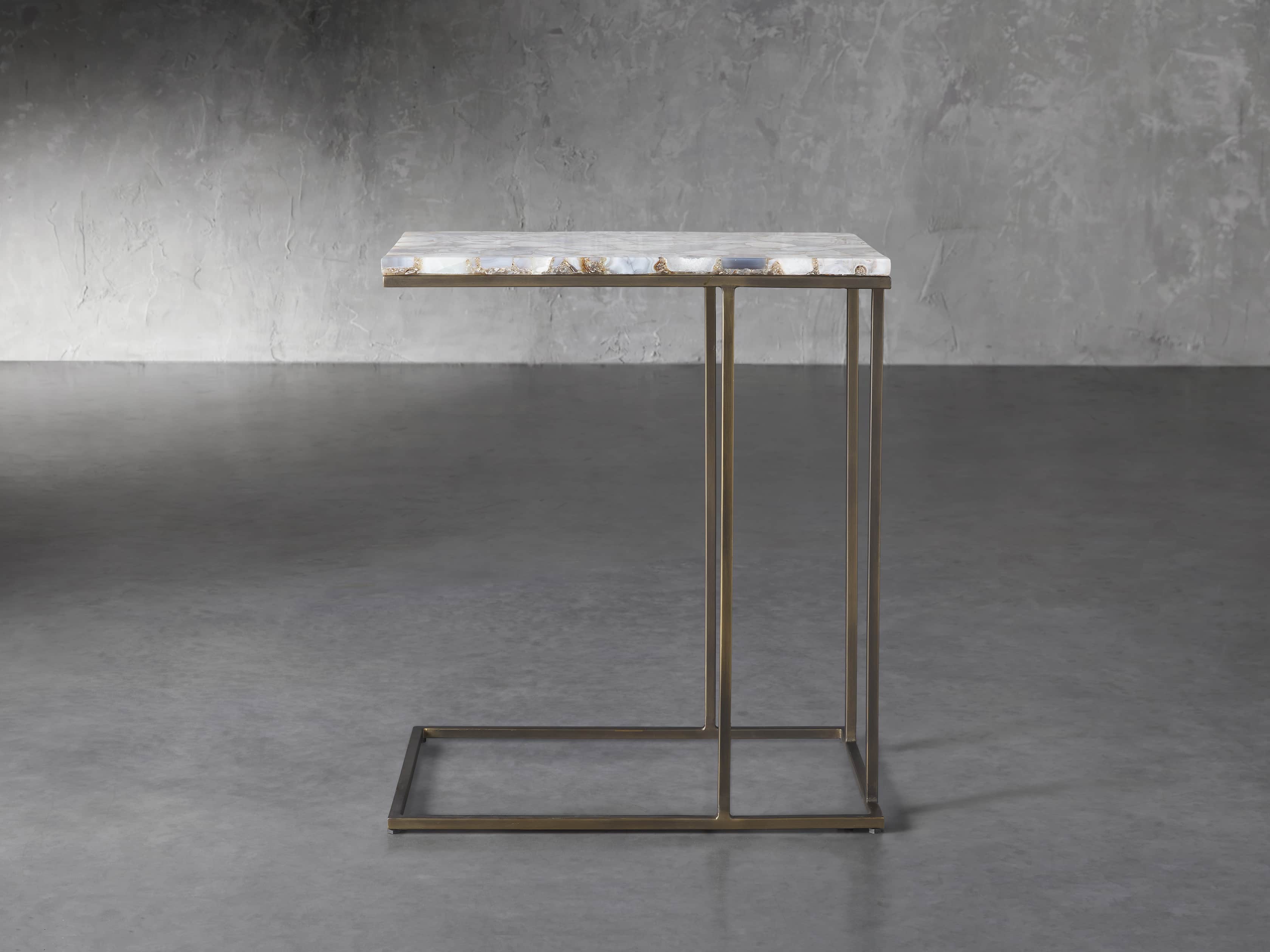 Ludlow 27" Grey Agate C Table, slide 2 of 6