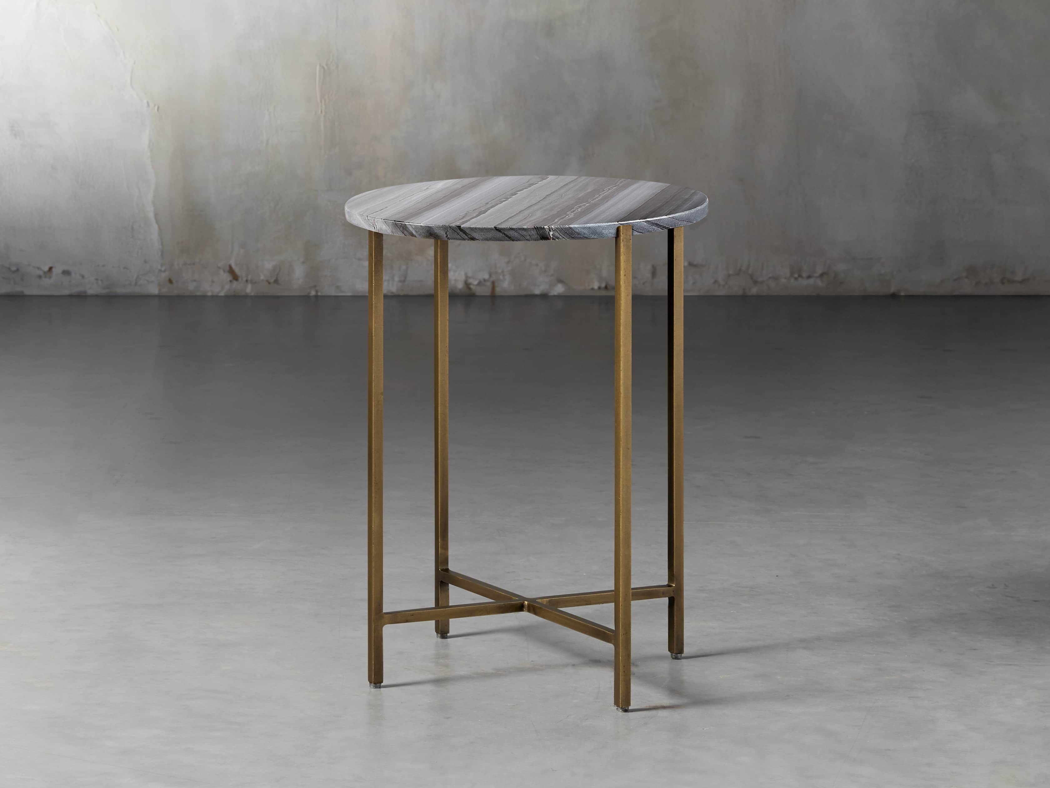 Ludlow 15" Black Marble Martini Table