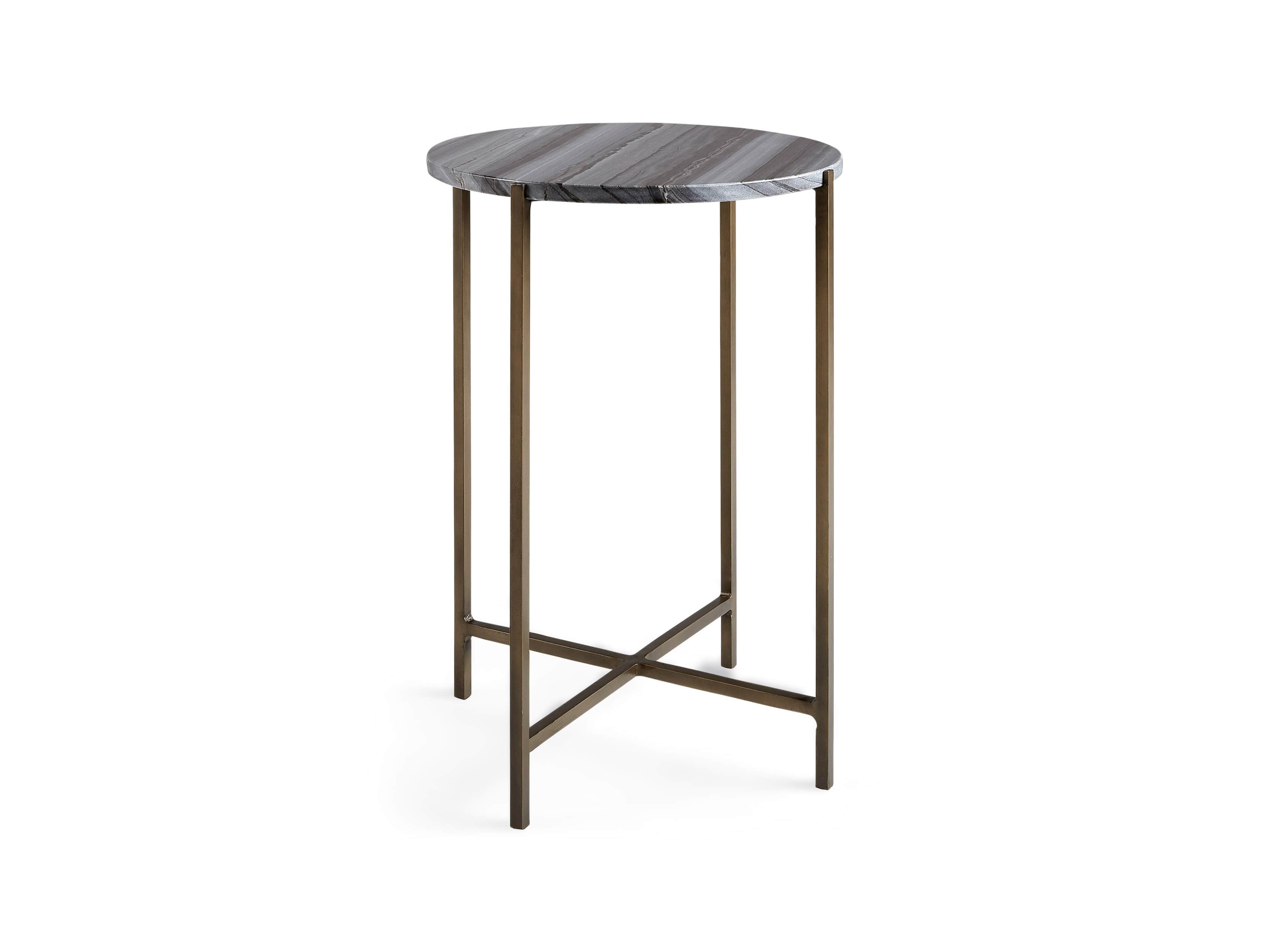 Ludlow 15" Black Marble Martini Table