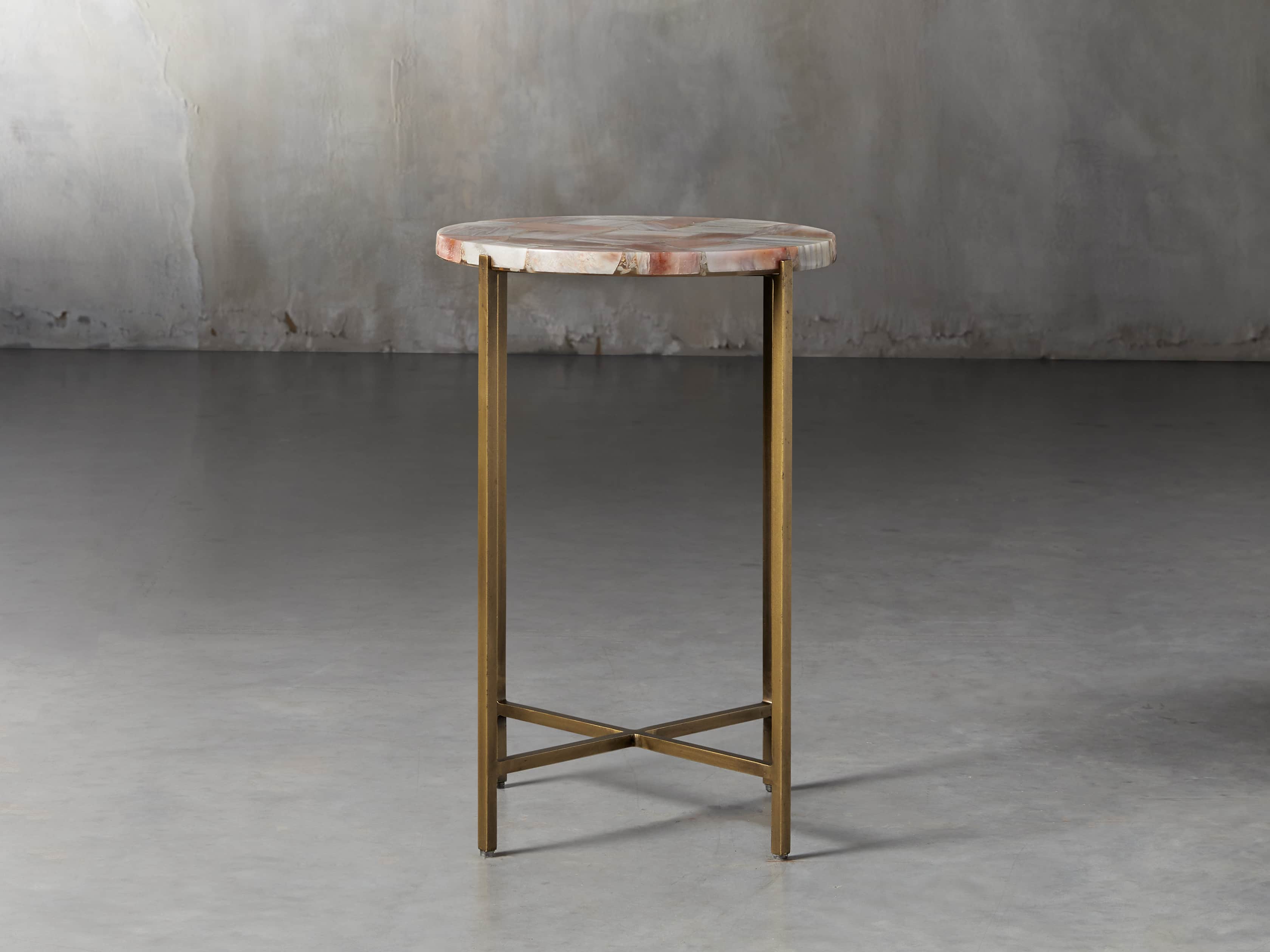 Ludlow 15" Botswana Quartz Martini Table, slide 2 of 6