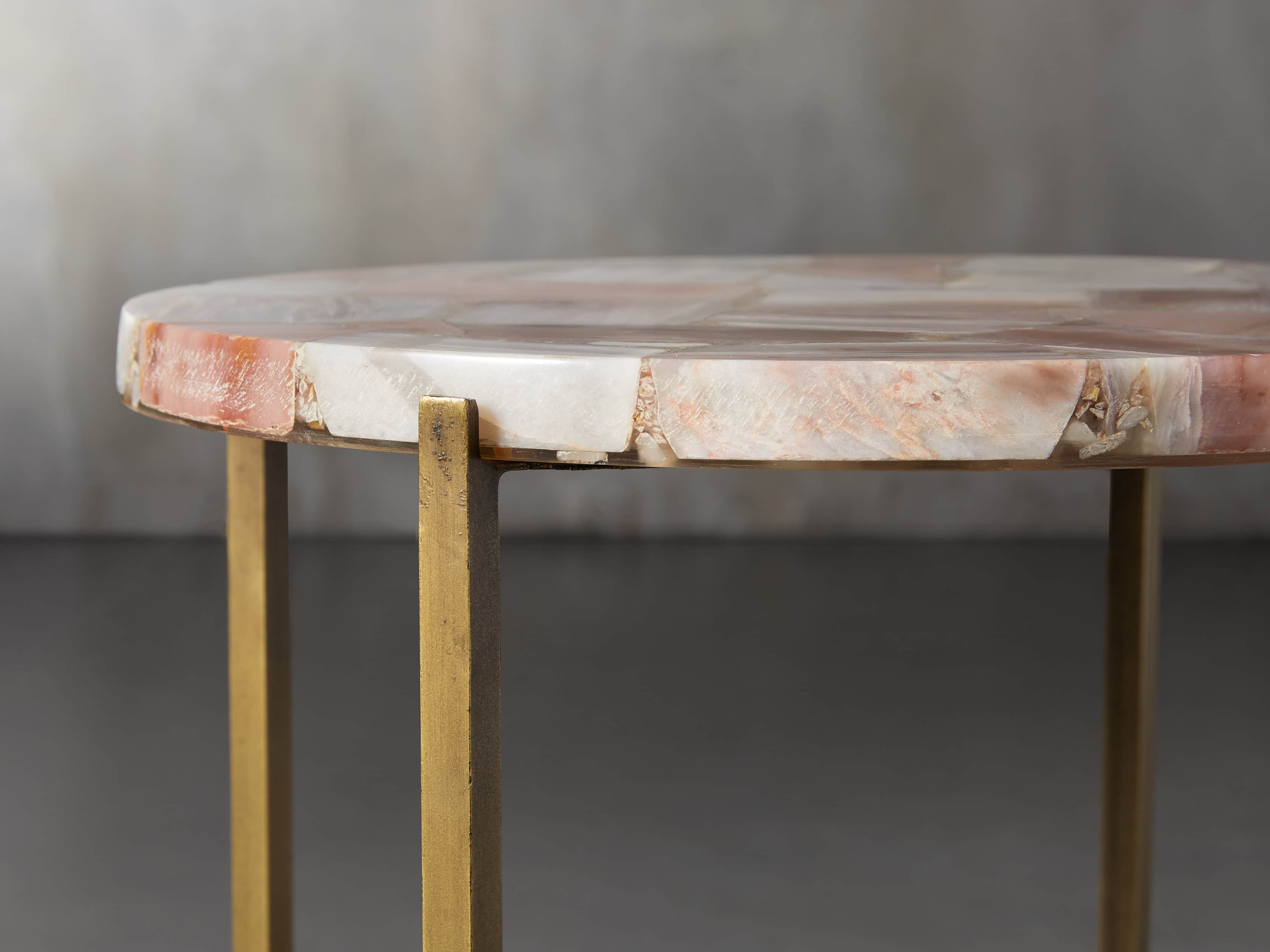 Ludlow 15" Botswana Quartz Martini Table, slide 3 of 6