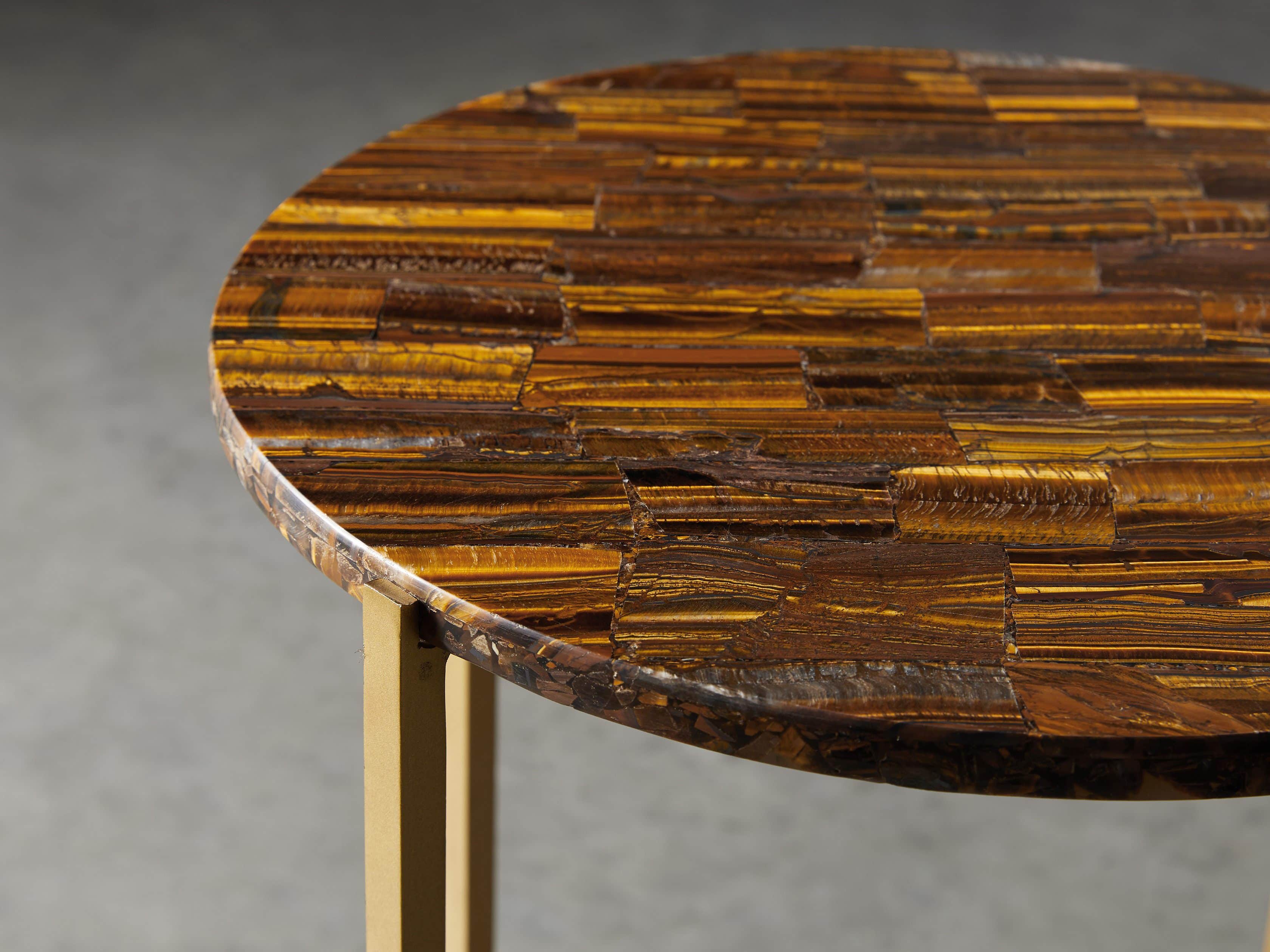 Ludlow 15" Tiger's Eye Martini Table