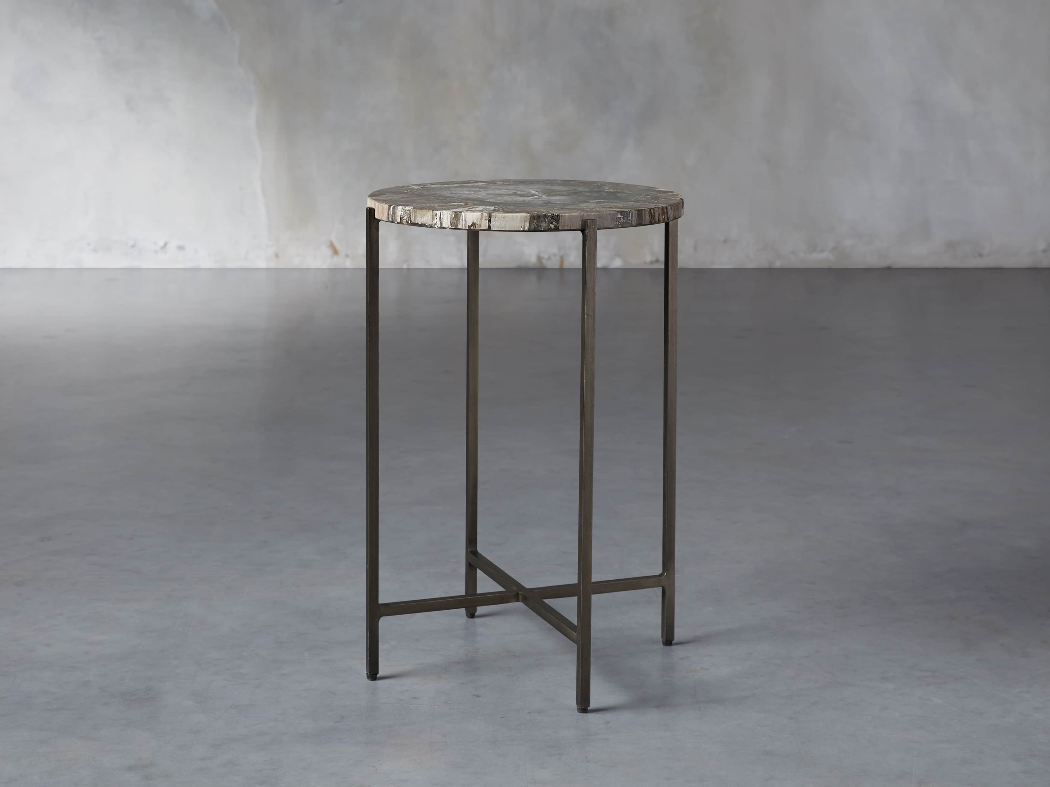 Ludlow Petrified Wood Martini Table Arhaus