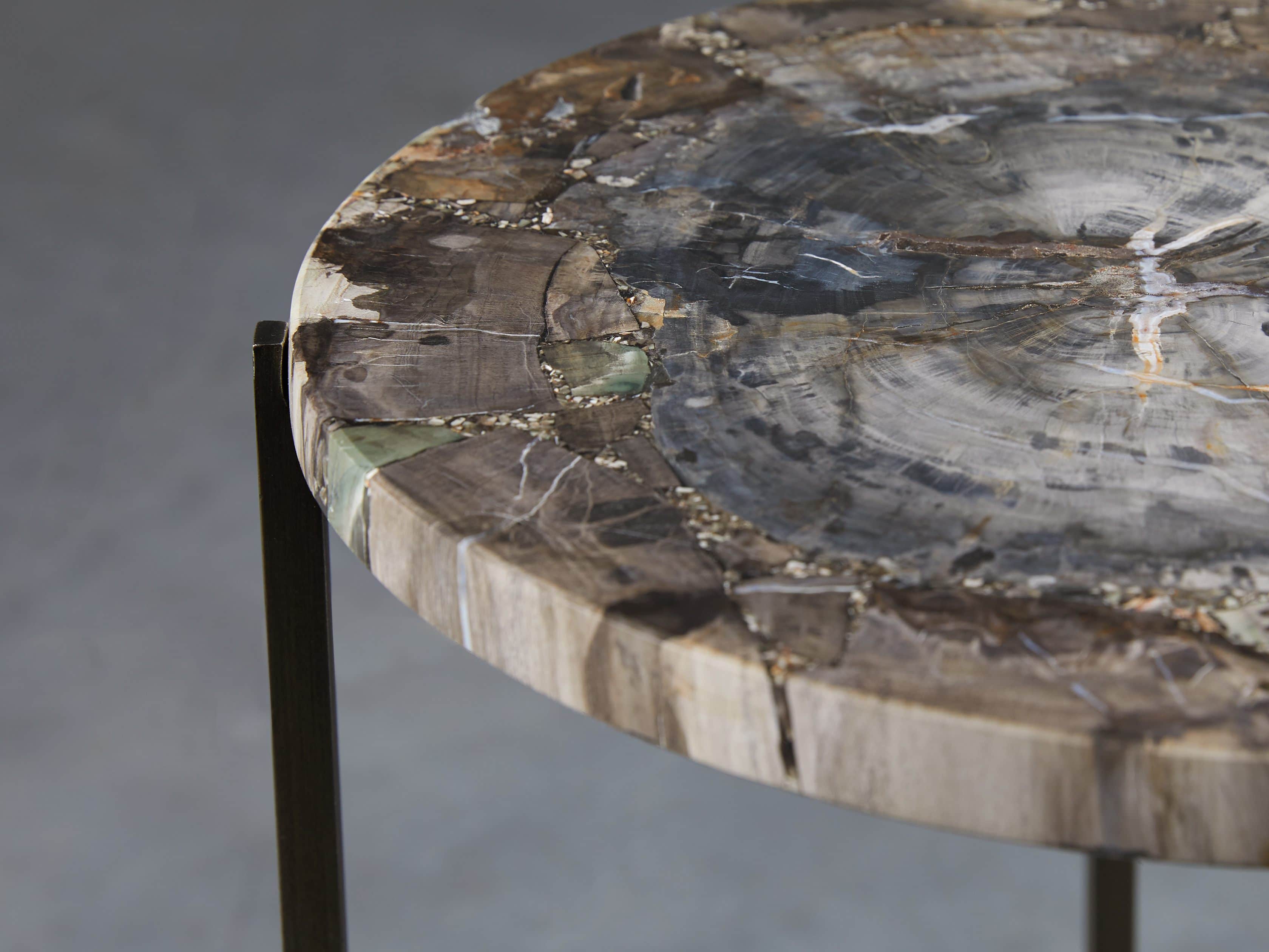 petrified wood coffee table arhaus