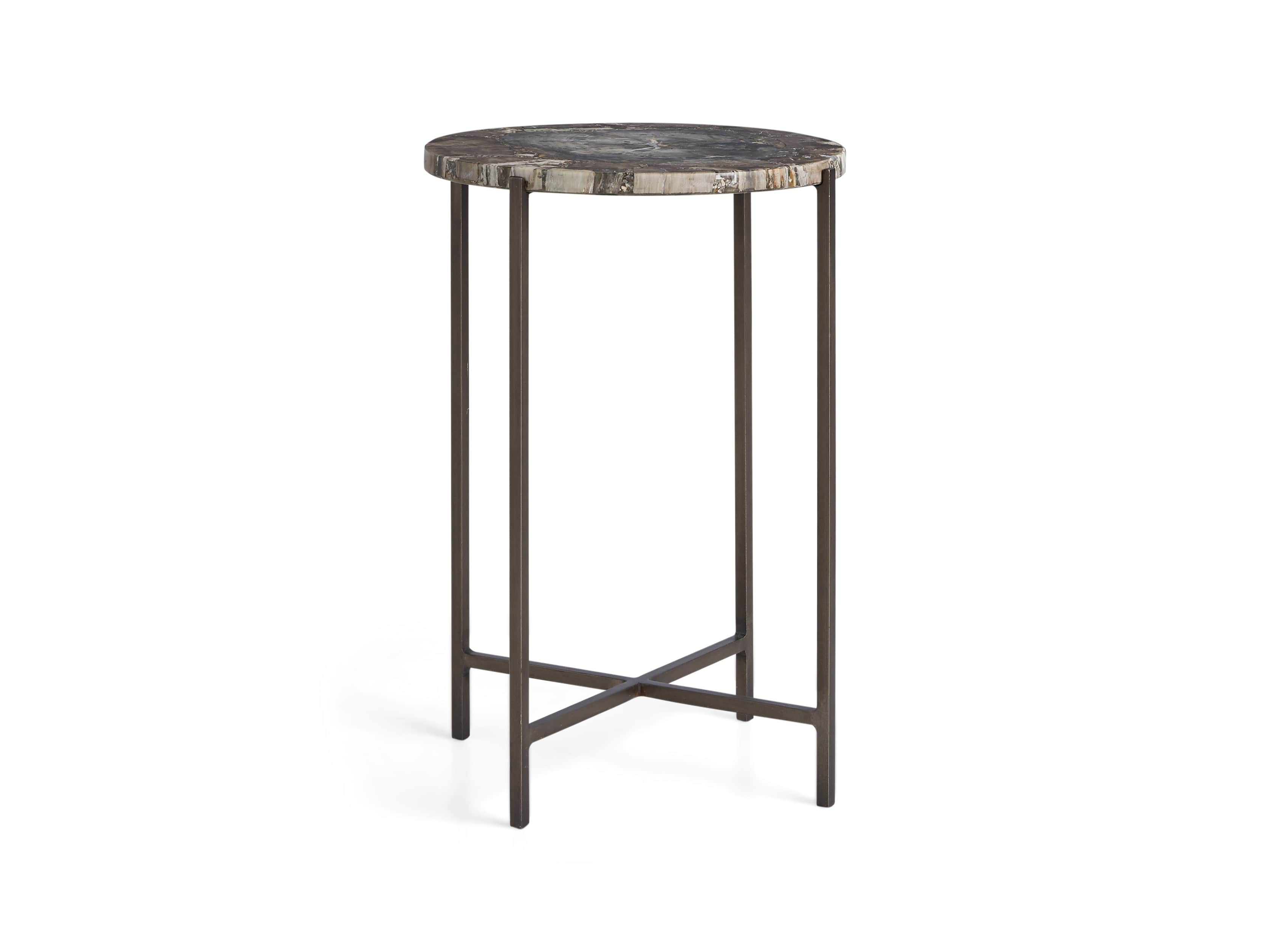 Ludlow 15" Petrified Wood Martini Table, slide 5 of 5