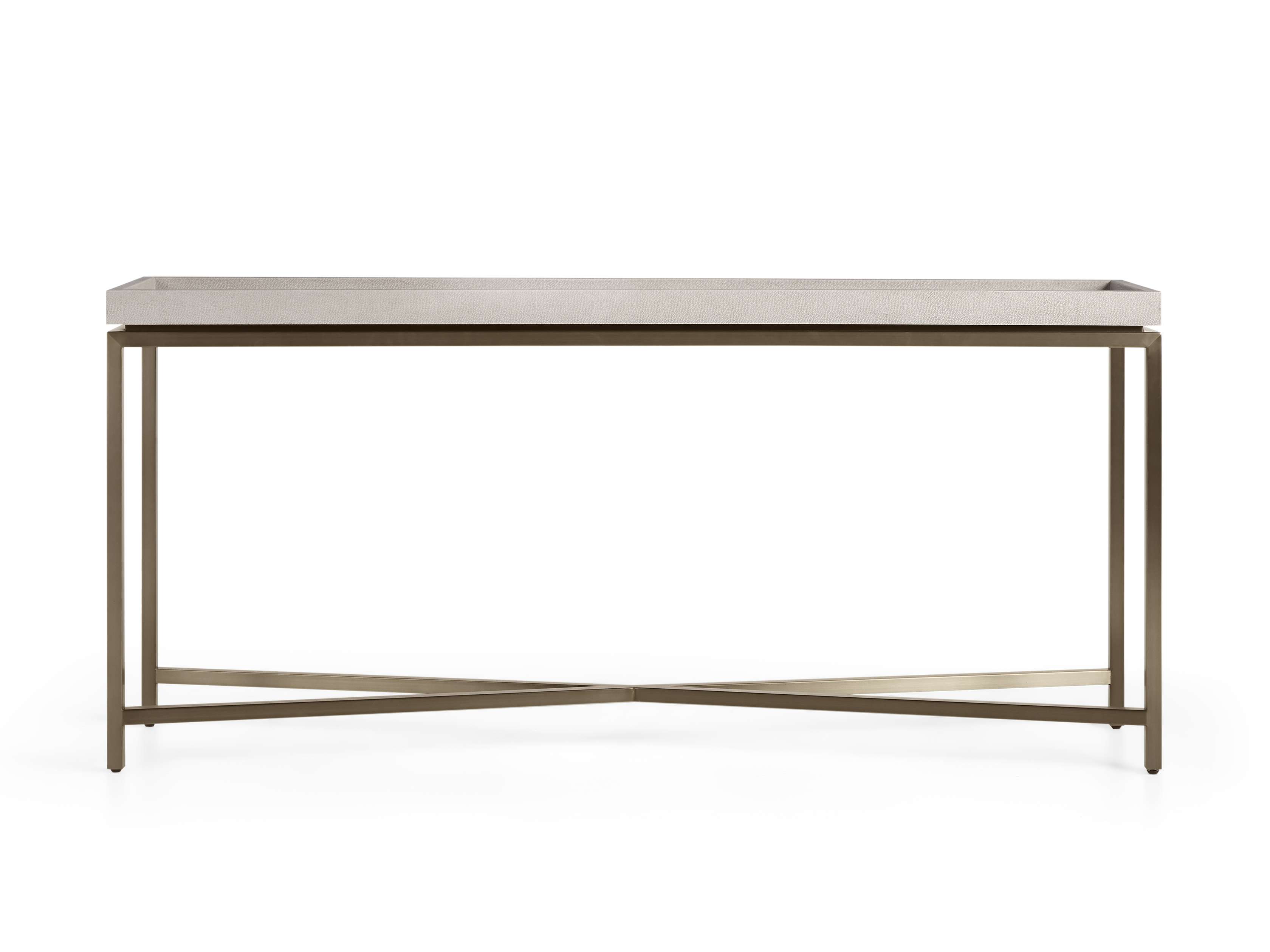 Malone 66" Console Table in Shagreen Bone, slide 7 of 8