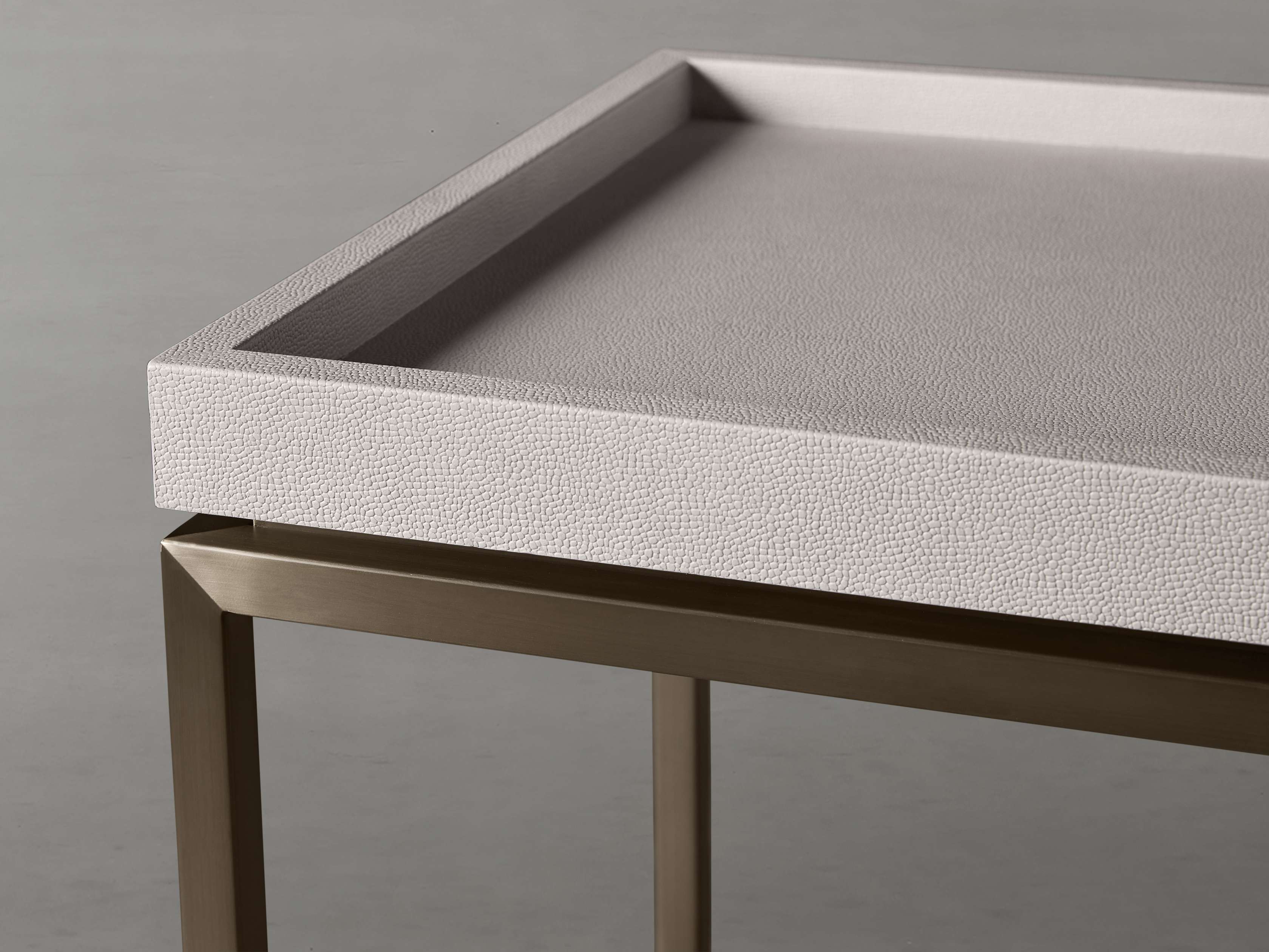 Malone 66" Console Table in Shagreen Bone, slide 5 of 8