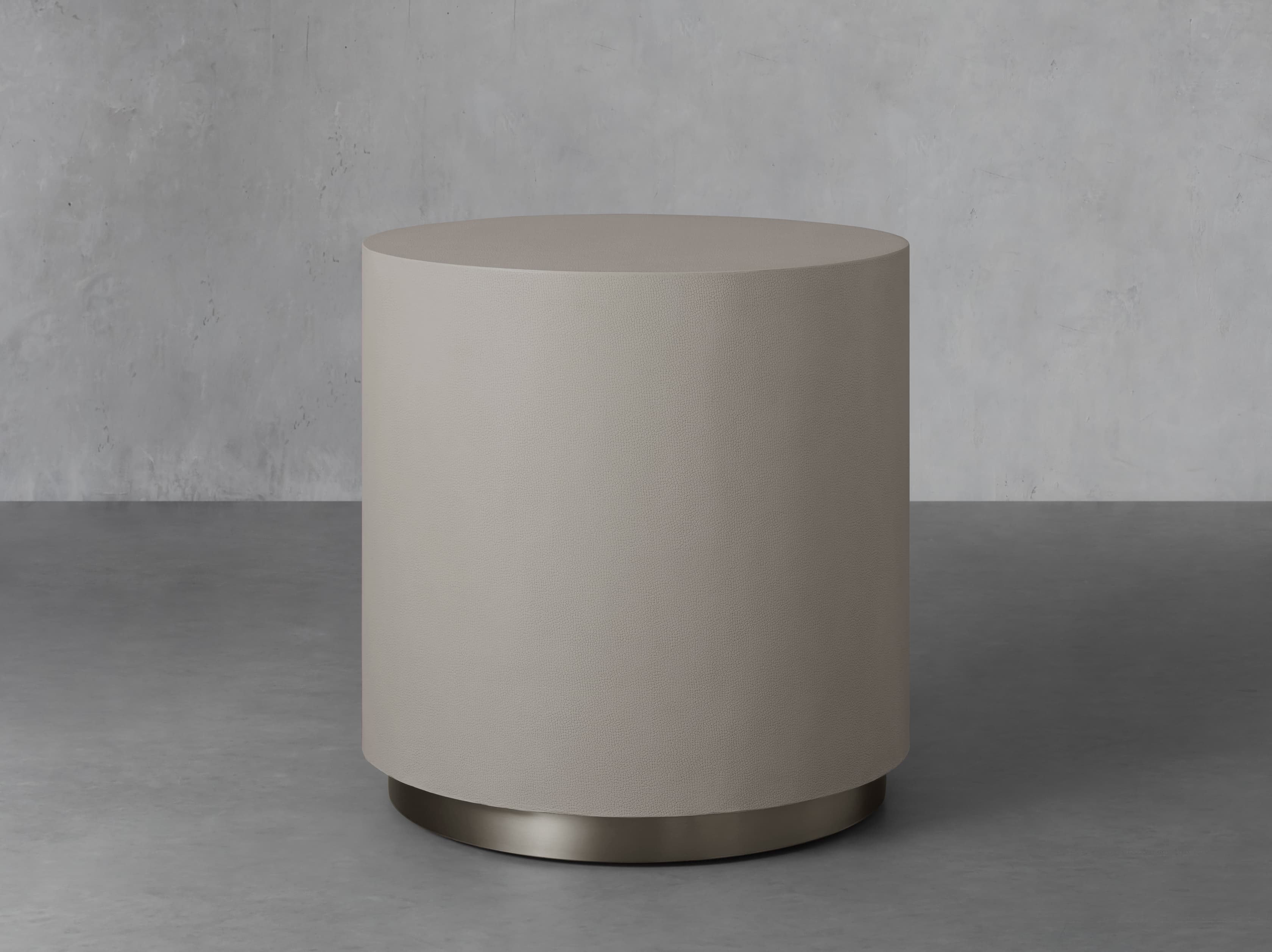 Malone Round Plinth End Table in Manta