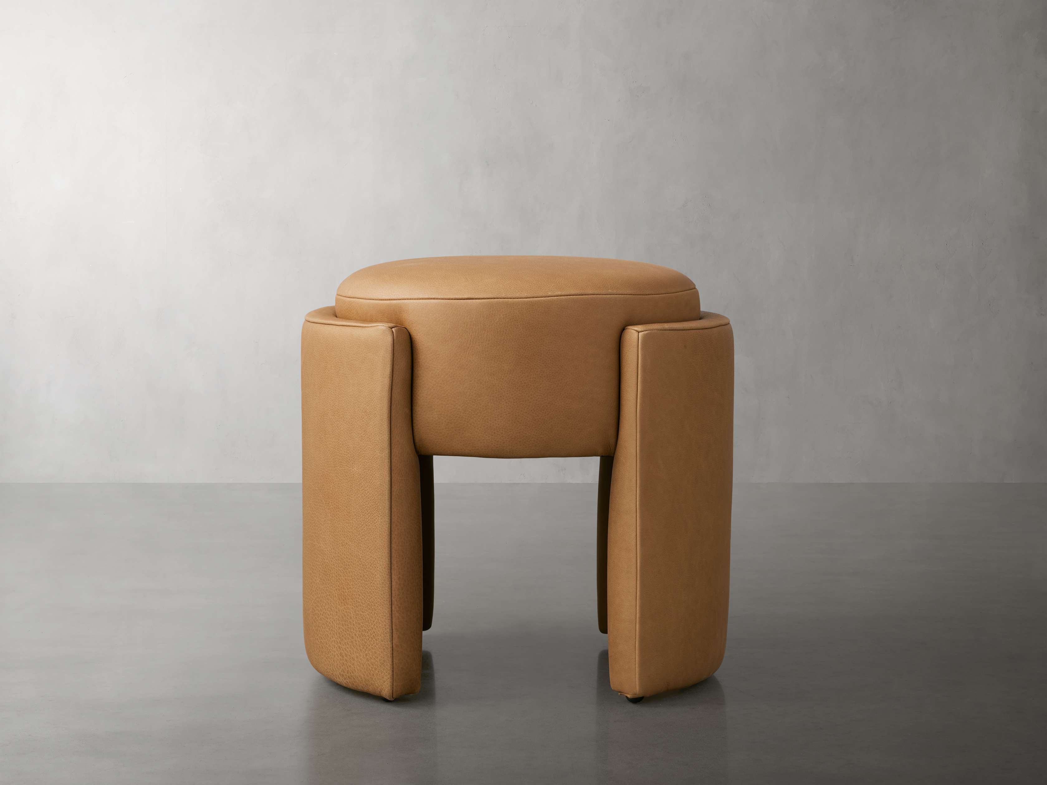 Arhaus leather ottoman discount