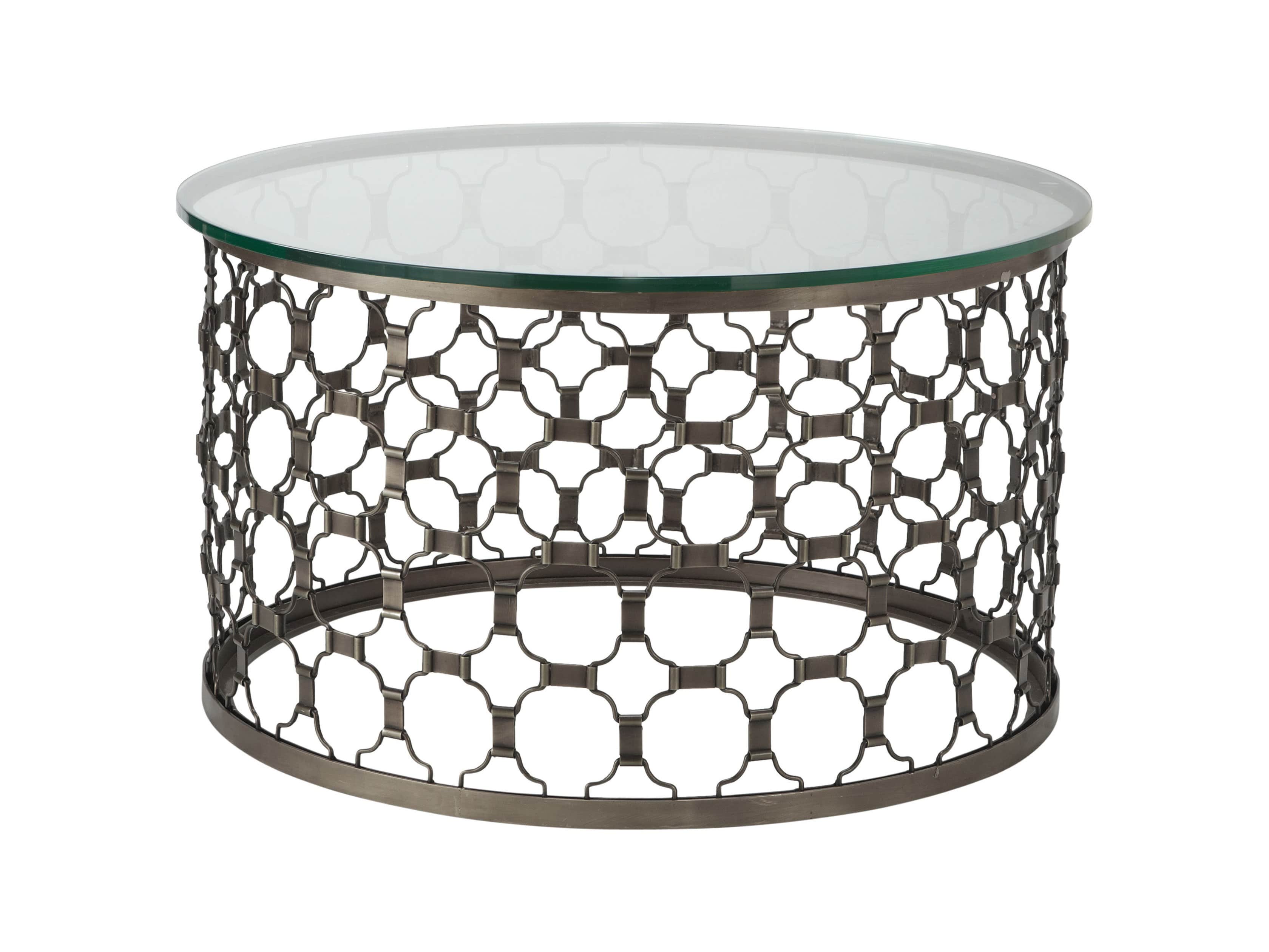 Naomi 30" Round Coffee Table in Pewter