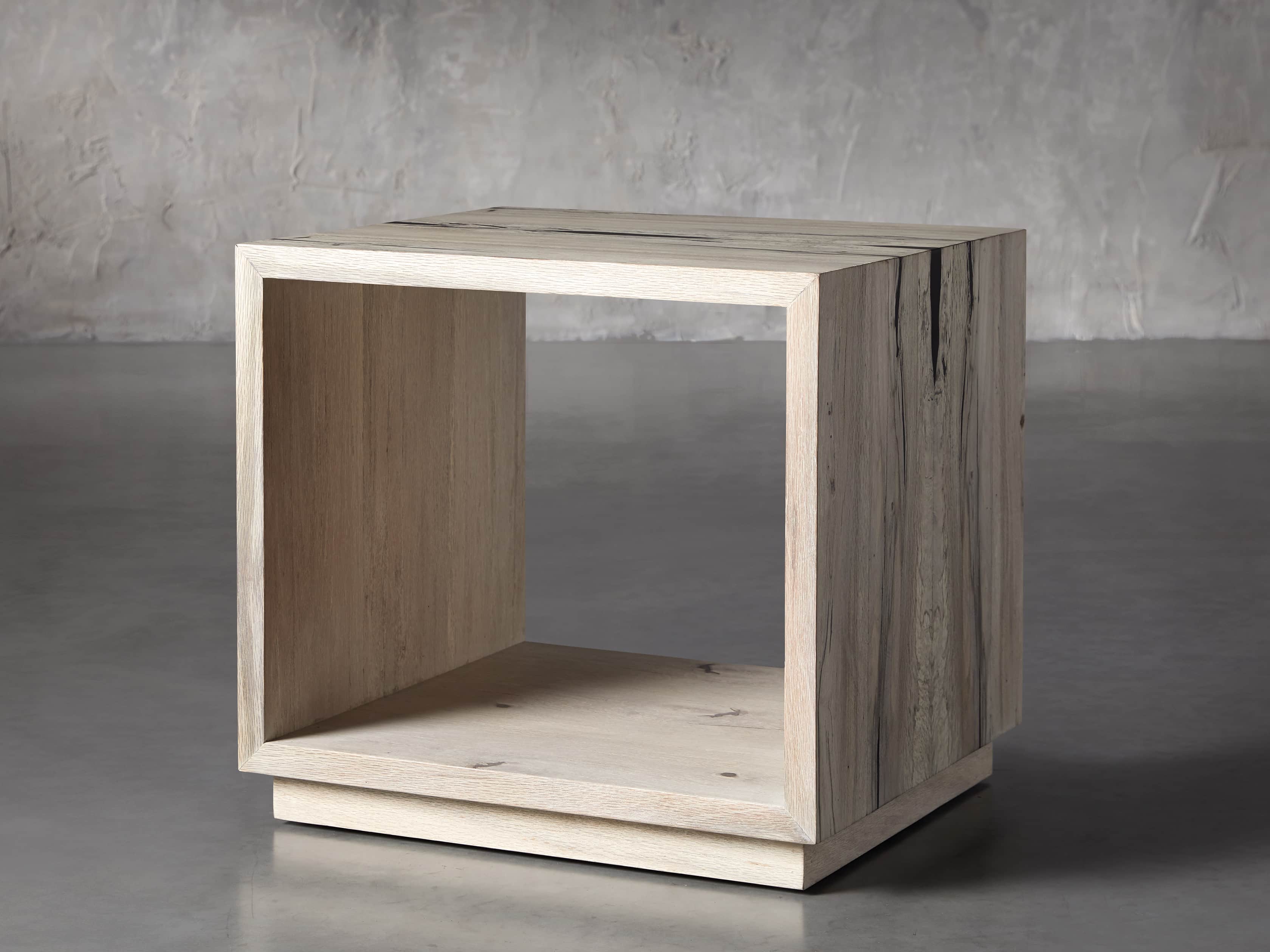 Nika 24" Spalted Oak Cube End Table