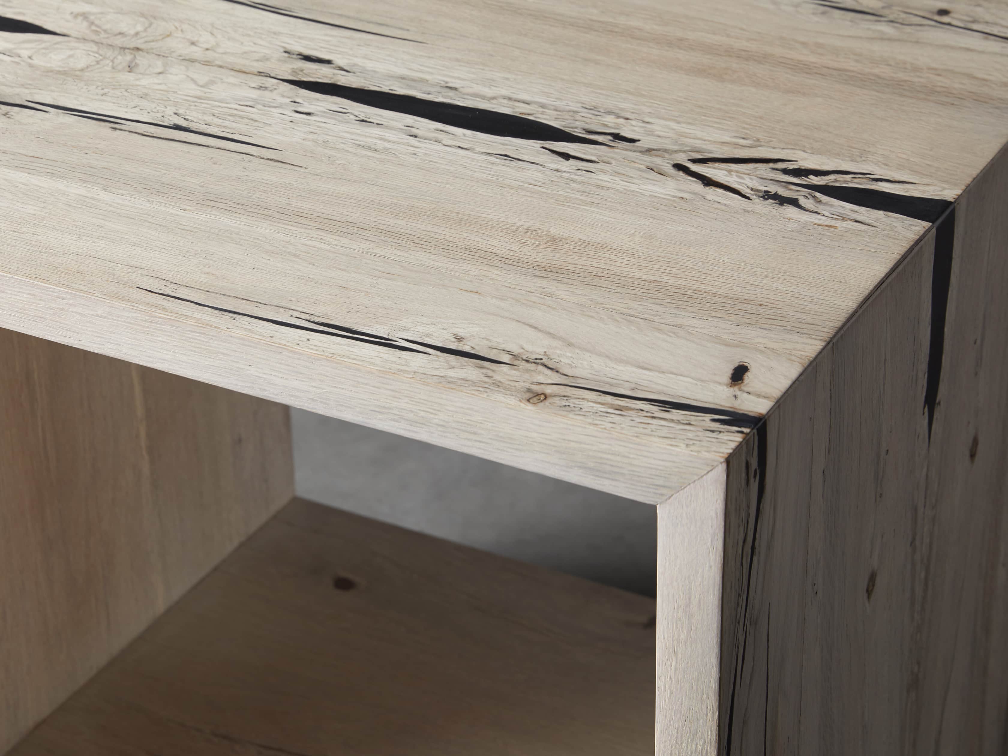 Nika 24" Spalted Oak Cube End Table