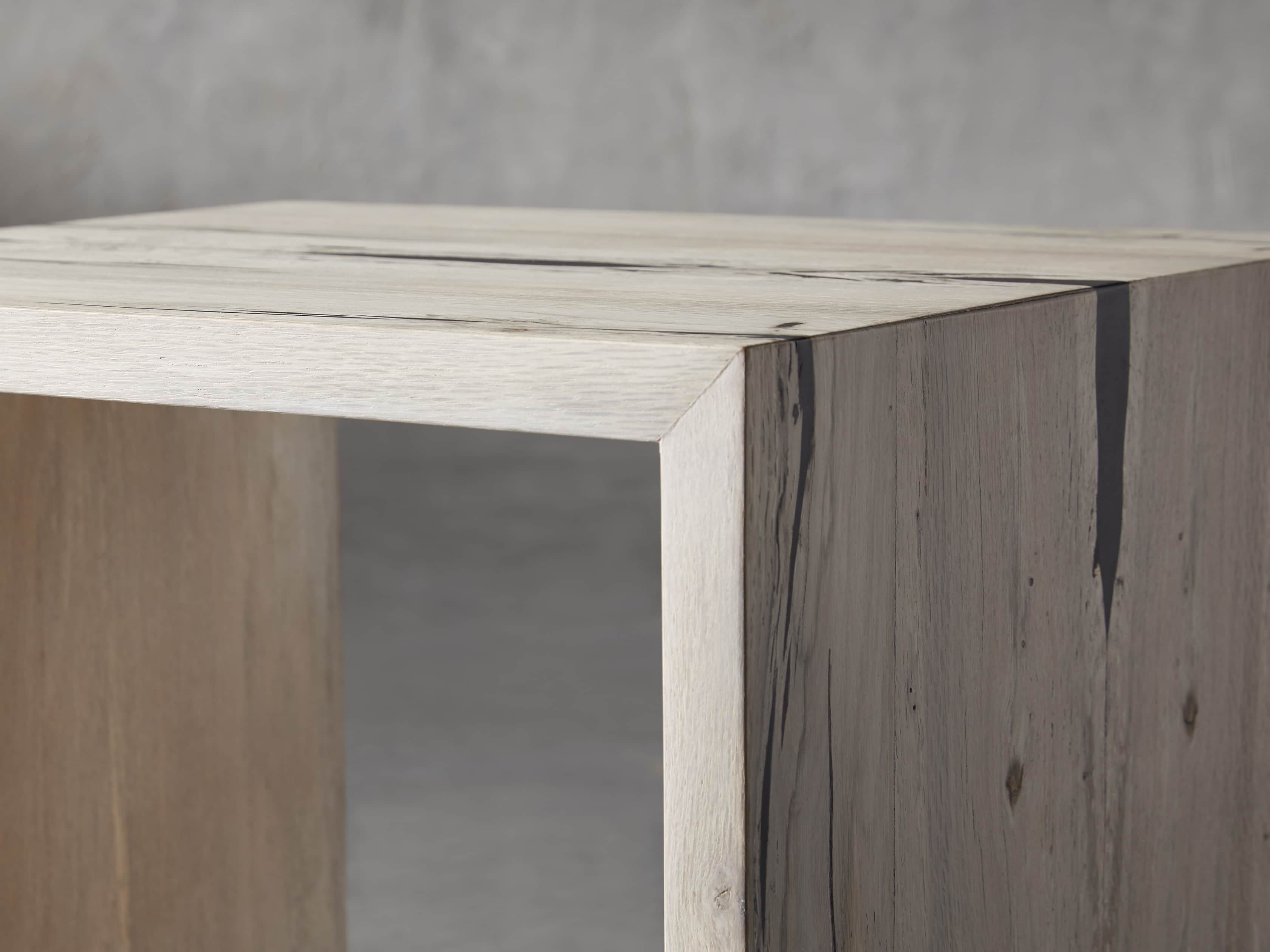Nika 24" Spalted Oak Cube End Table