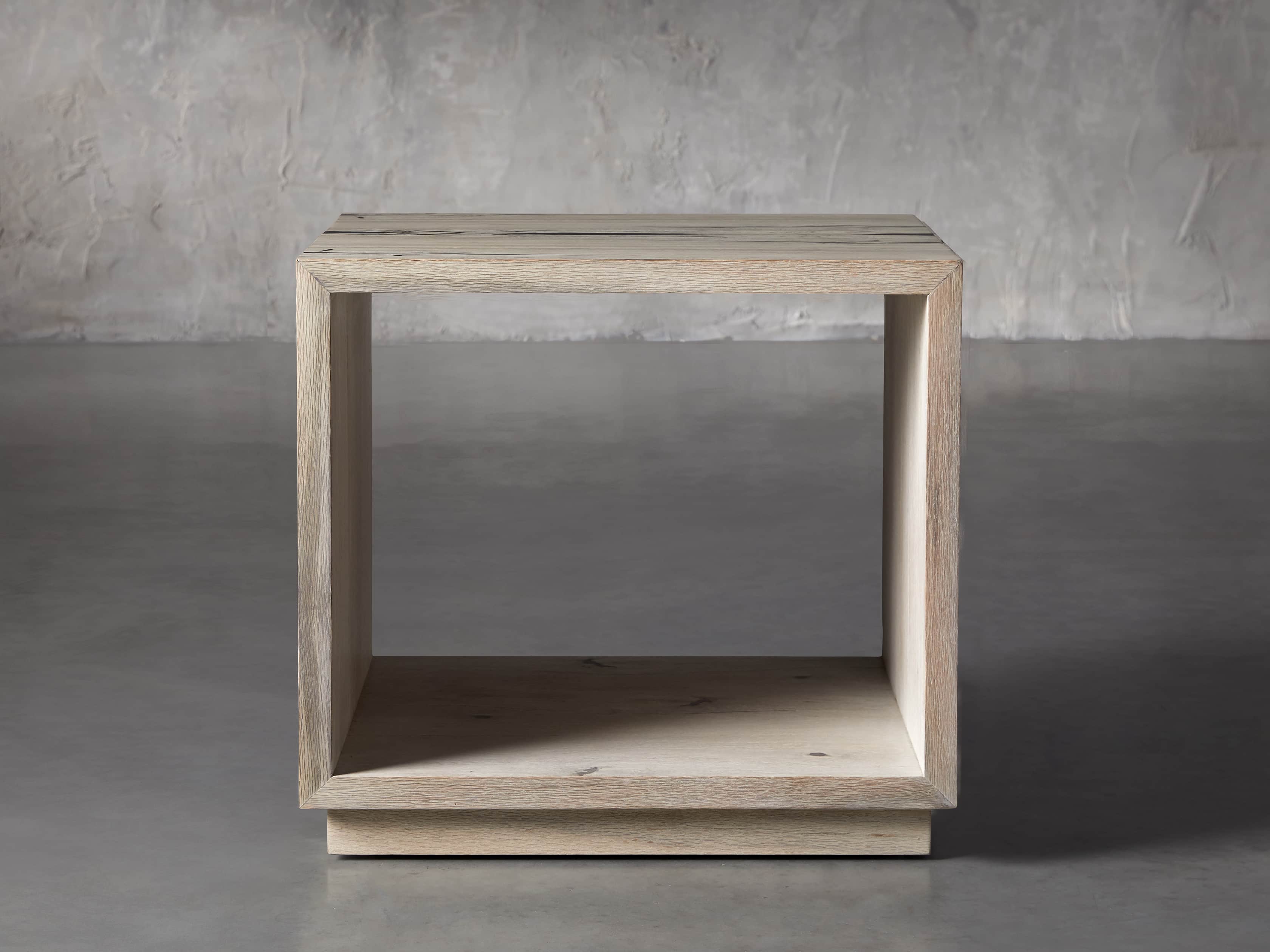 Nika 24" Spalted Oak Cube End Table