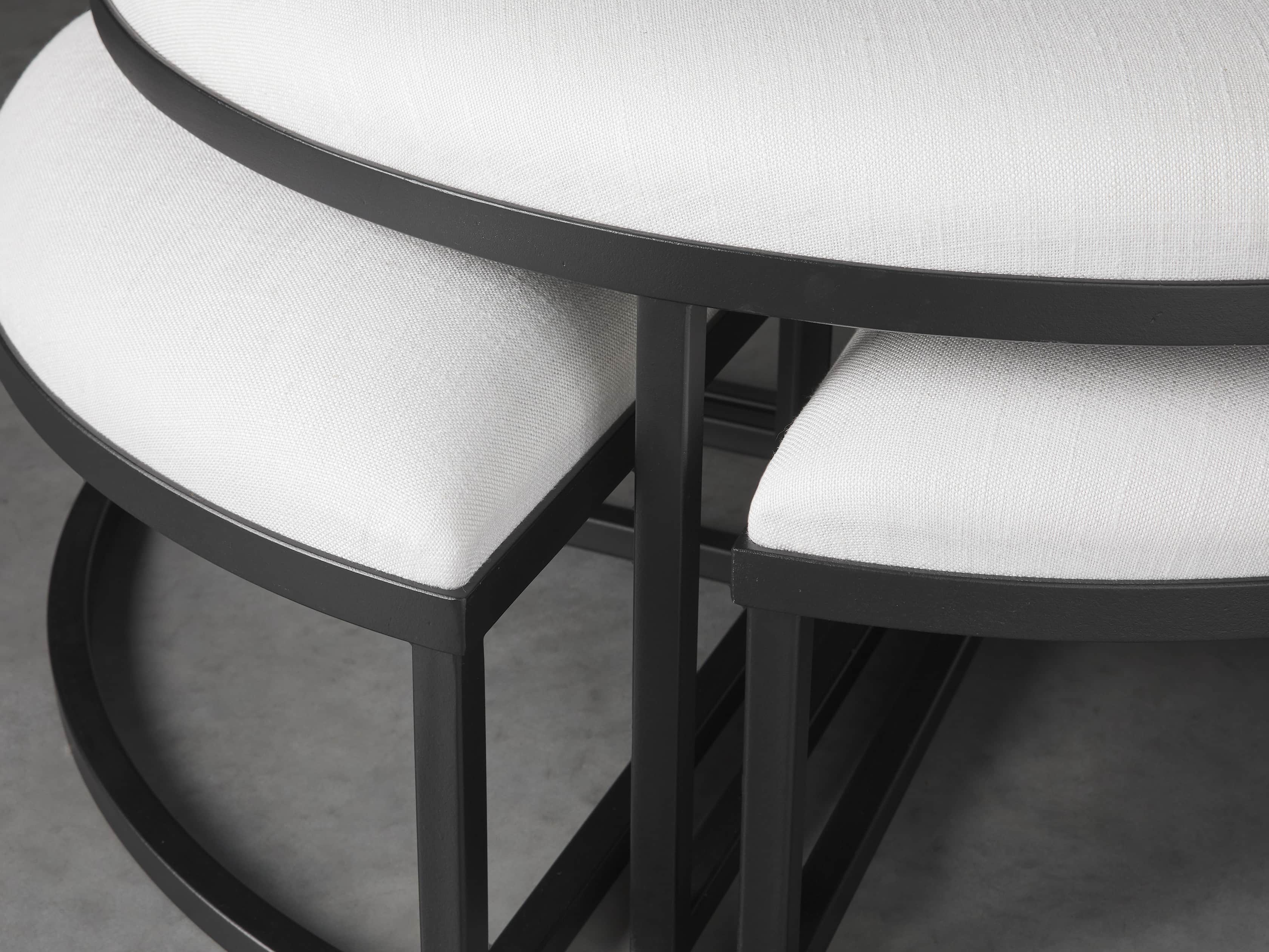 Palmer Upholstered Round Nesting Coffee Table | Arhaus