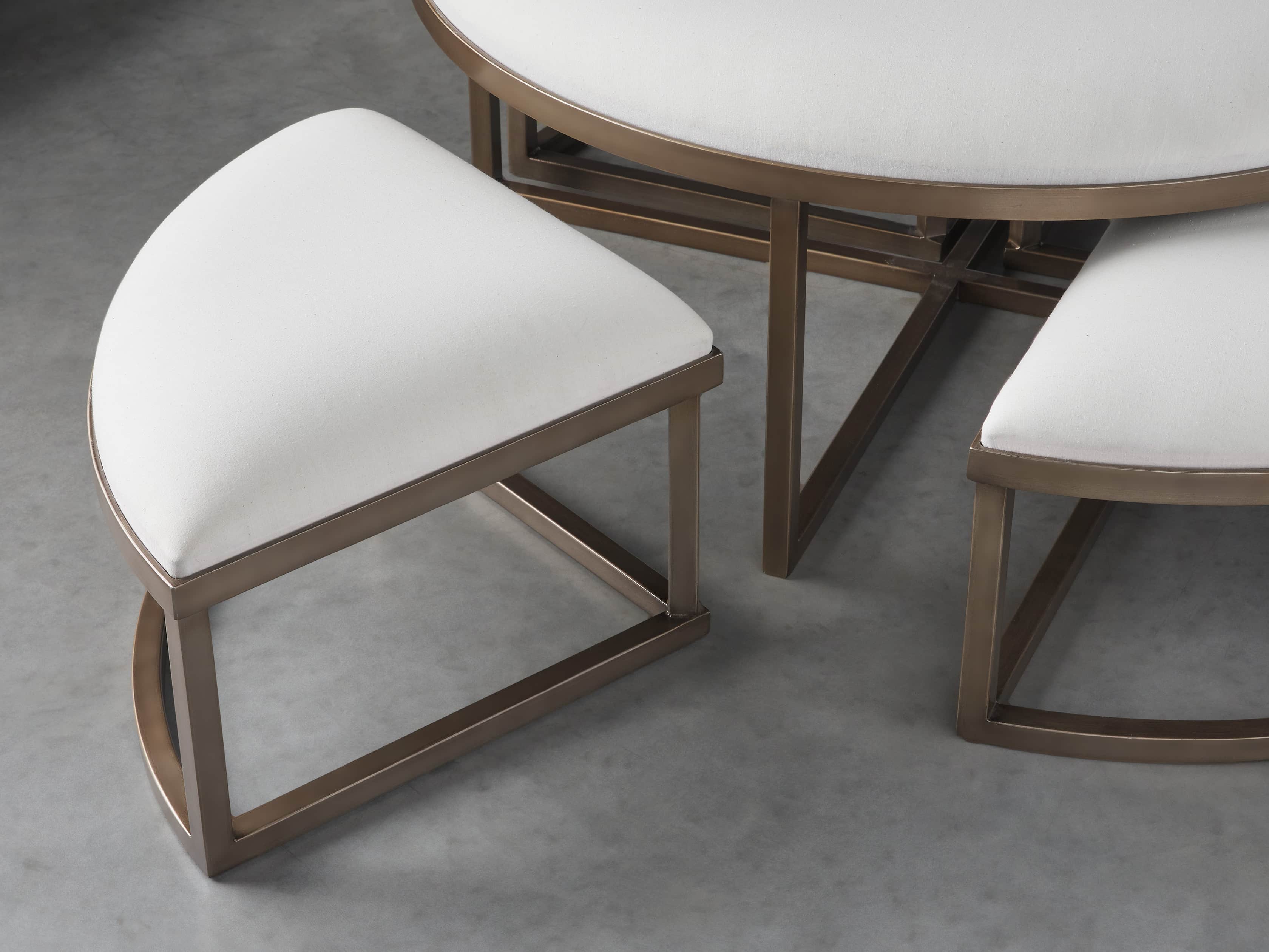 Palmer Upholstered Round Nesting Coffee Table | Arhaus