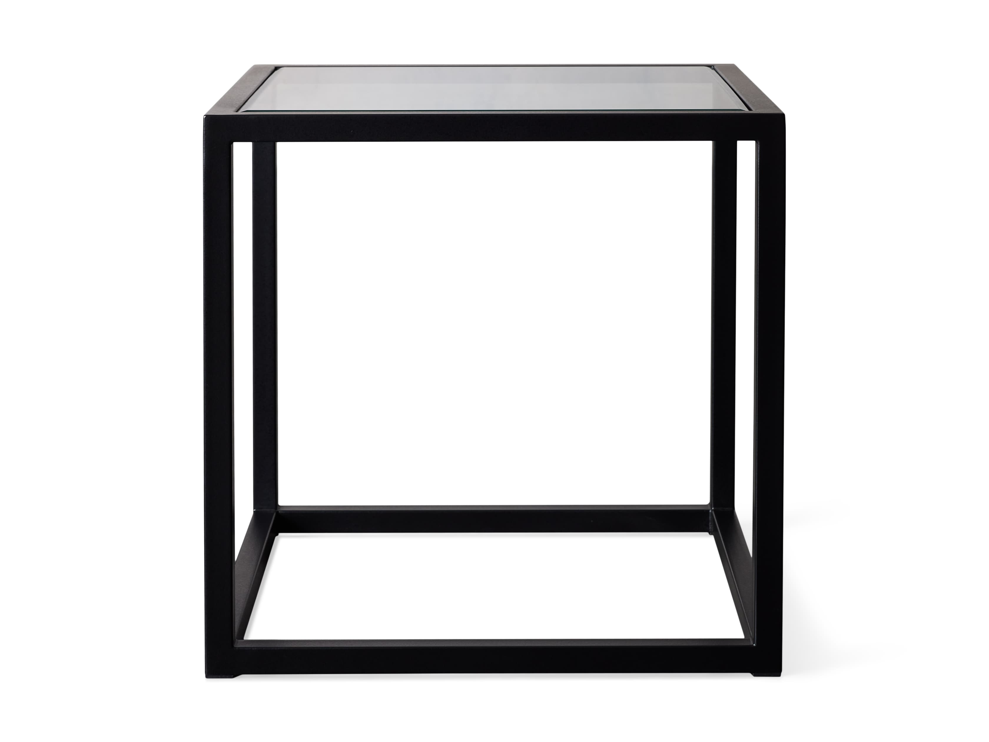 Palmer End Table in Glass in Black Arhaus