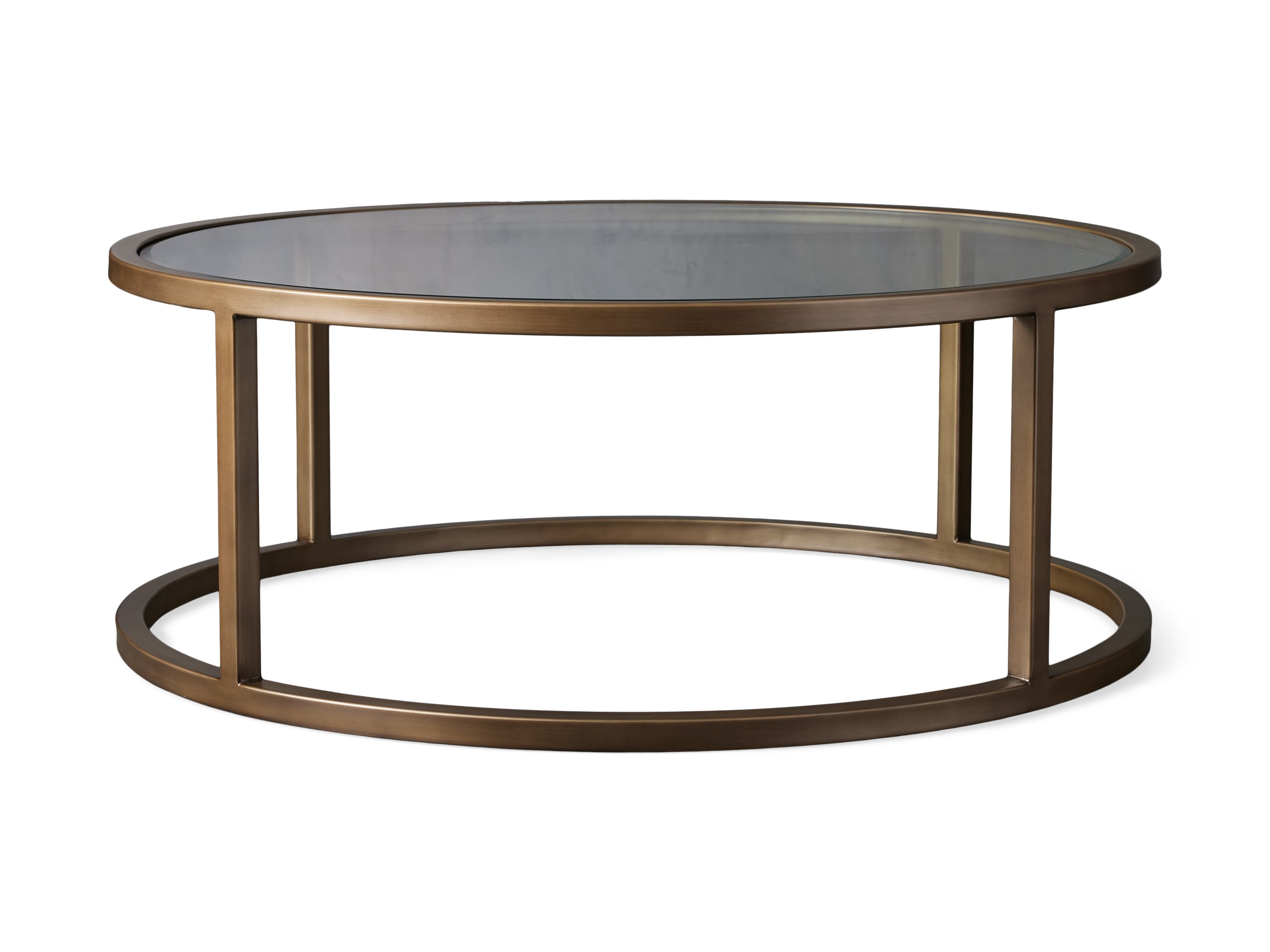 Antique Brass Round Coffee Table