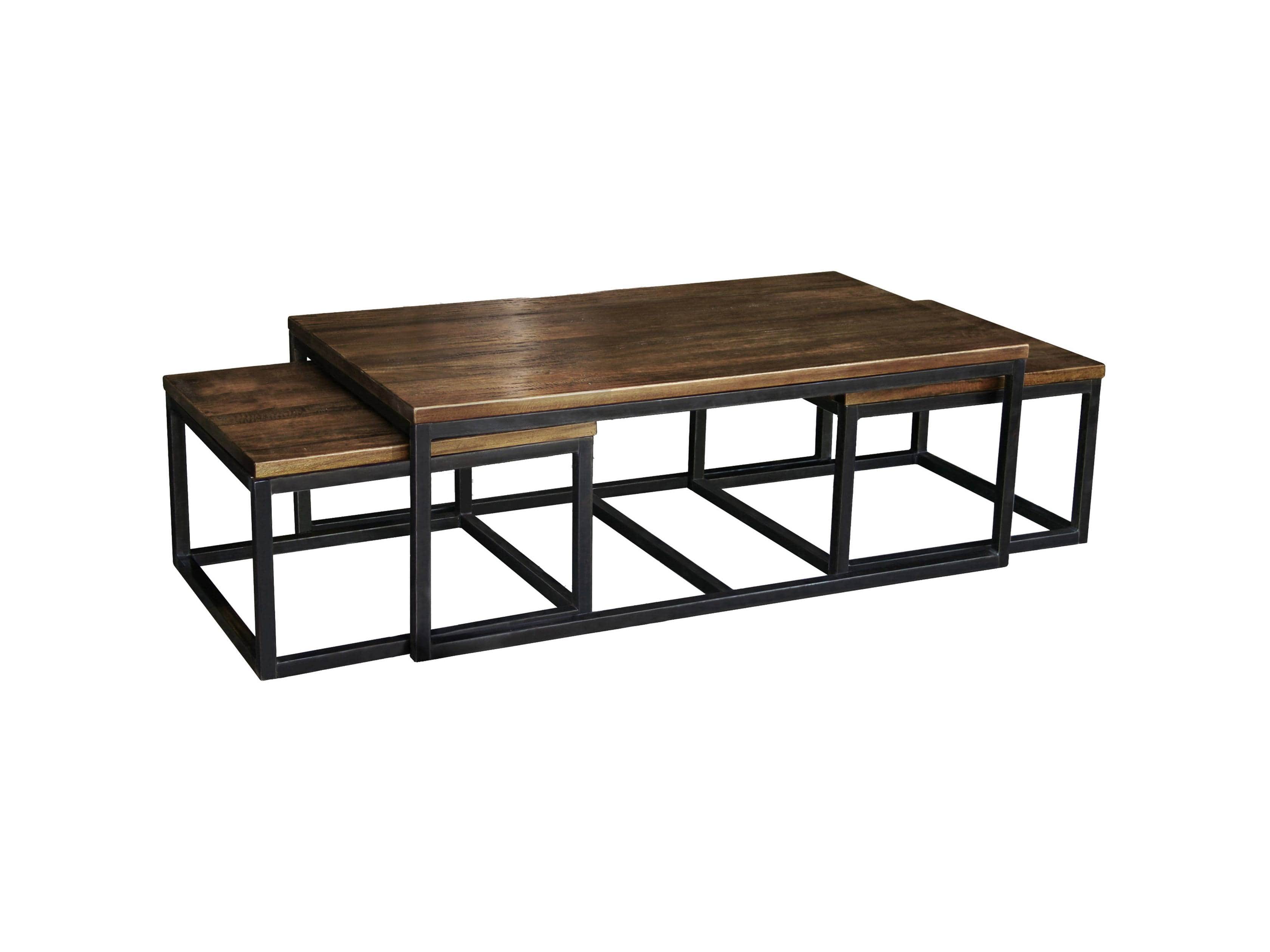 Palmer Nesting Coffee Table Set in Bali Brown
