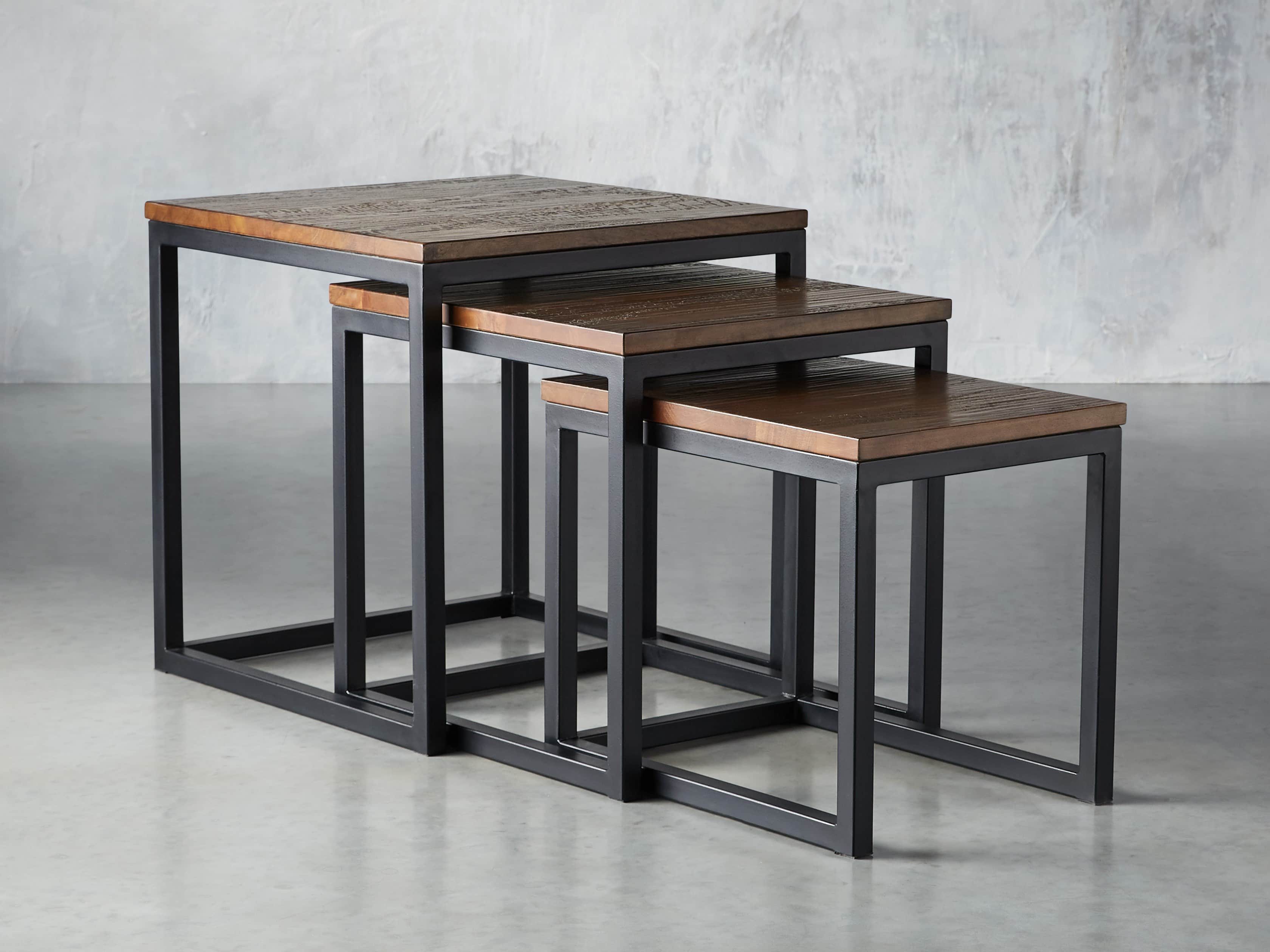 Palmer Nesting End Table Set in Bali Brown