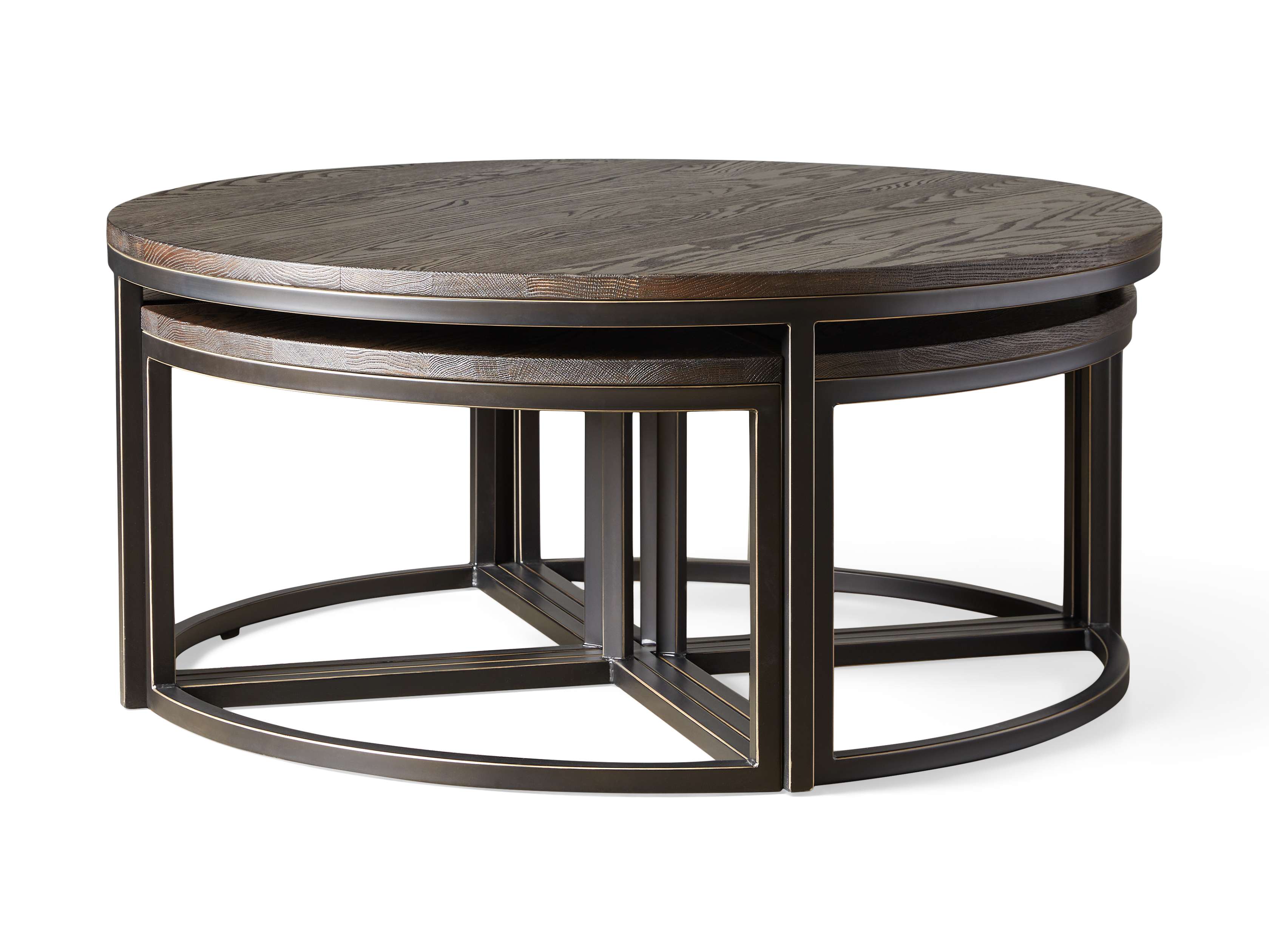 Table with nesting discount stools