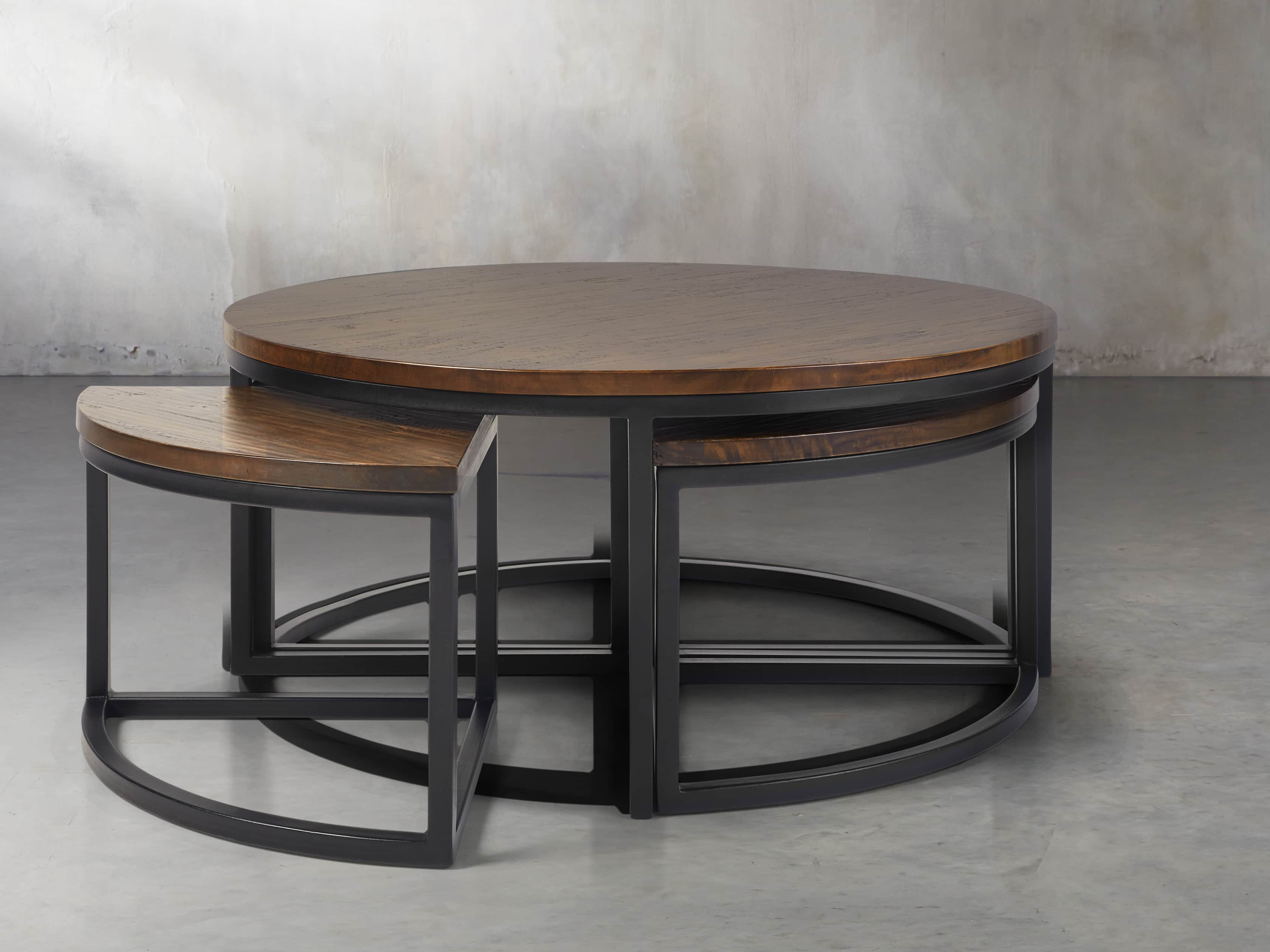 Palmer Round Nesting Coffee Table in Bali Brown, slide 3 of 8