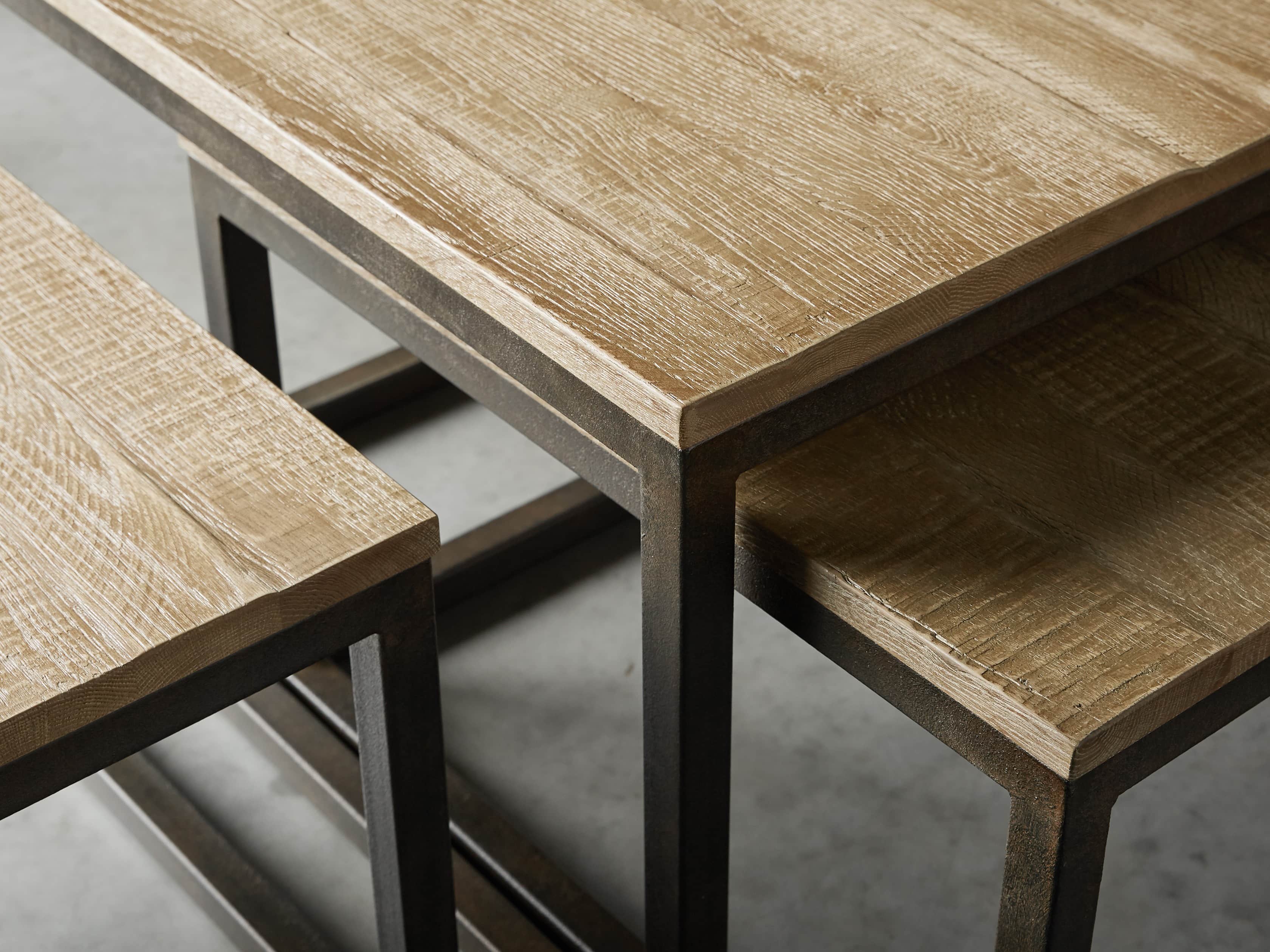 Palmer Rectangle Nesting Coffee Table in Natural Oak, slide 5 of 7