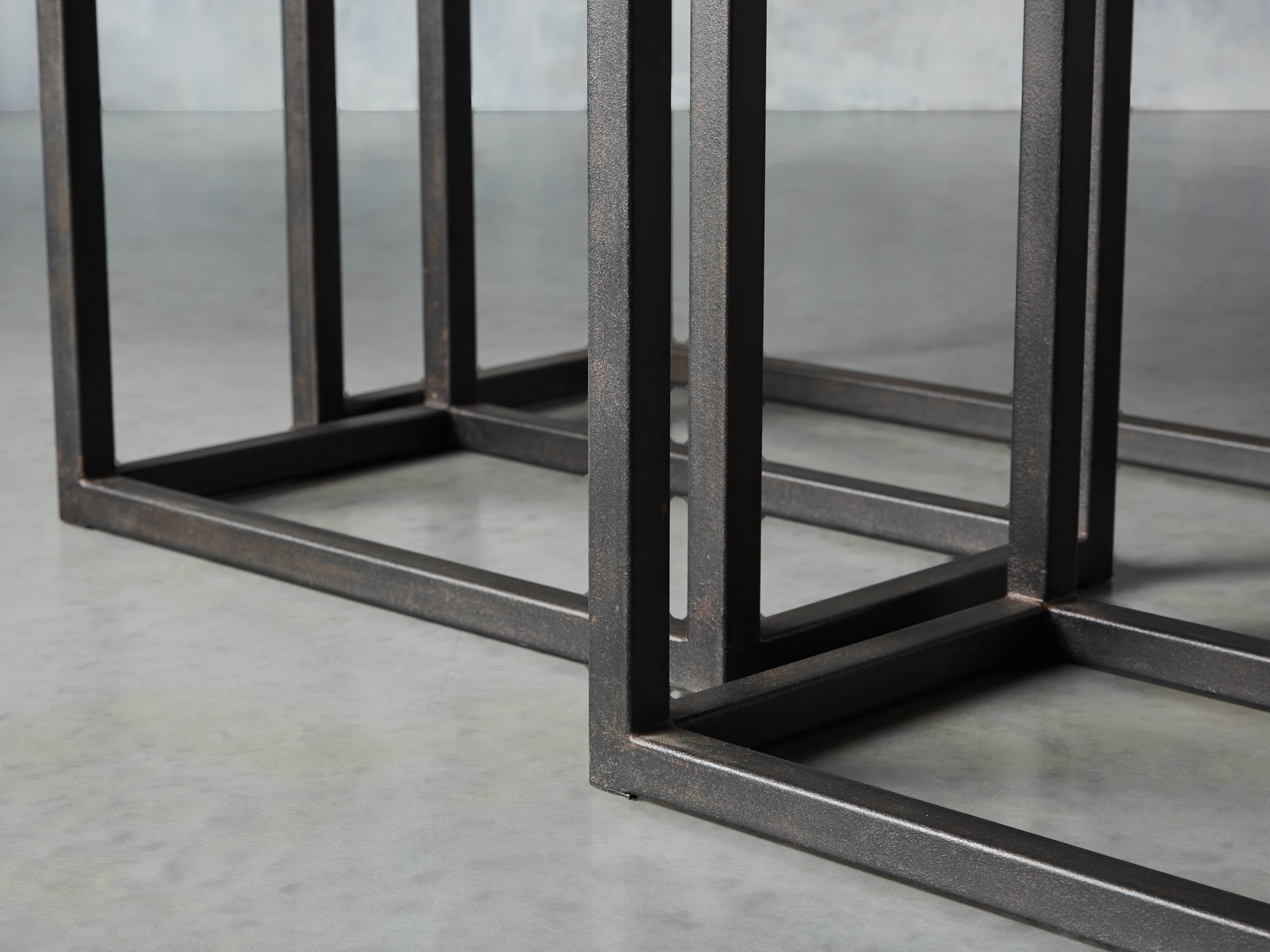 Palmer Nesting Console Table Set in Natural Oak, slide 3 of 5
