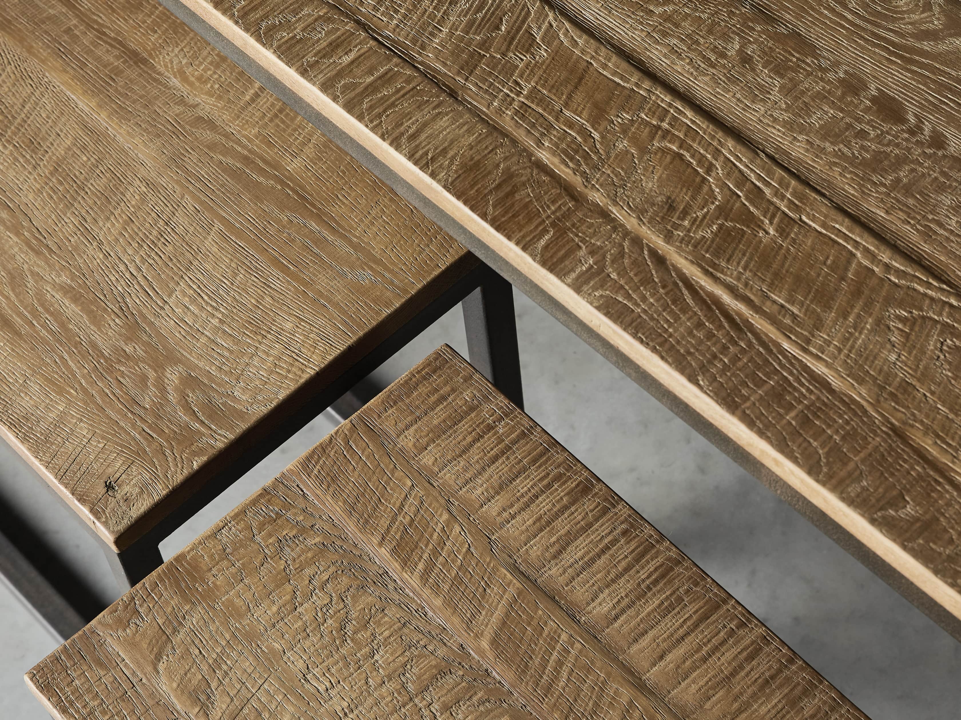 Palmer Nesting Console Table Set in Natural Oak, slide 4 of 5