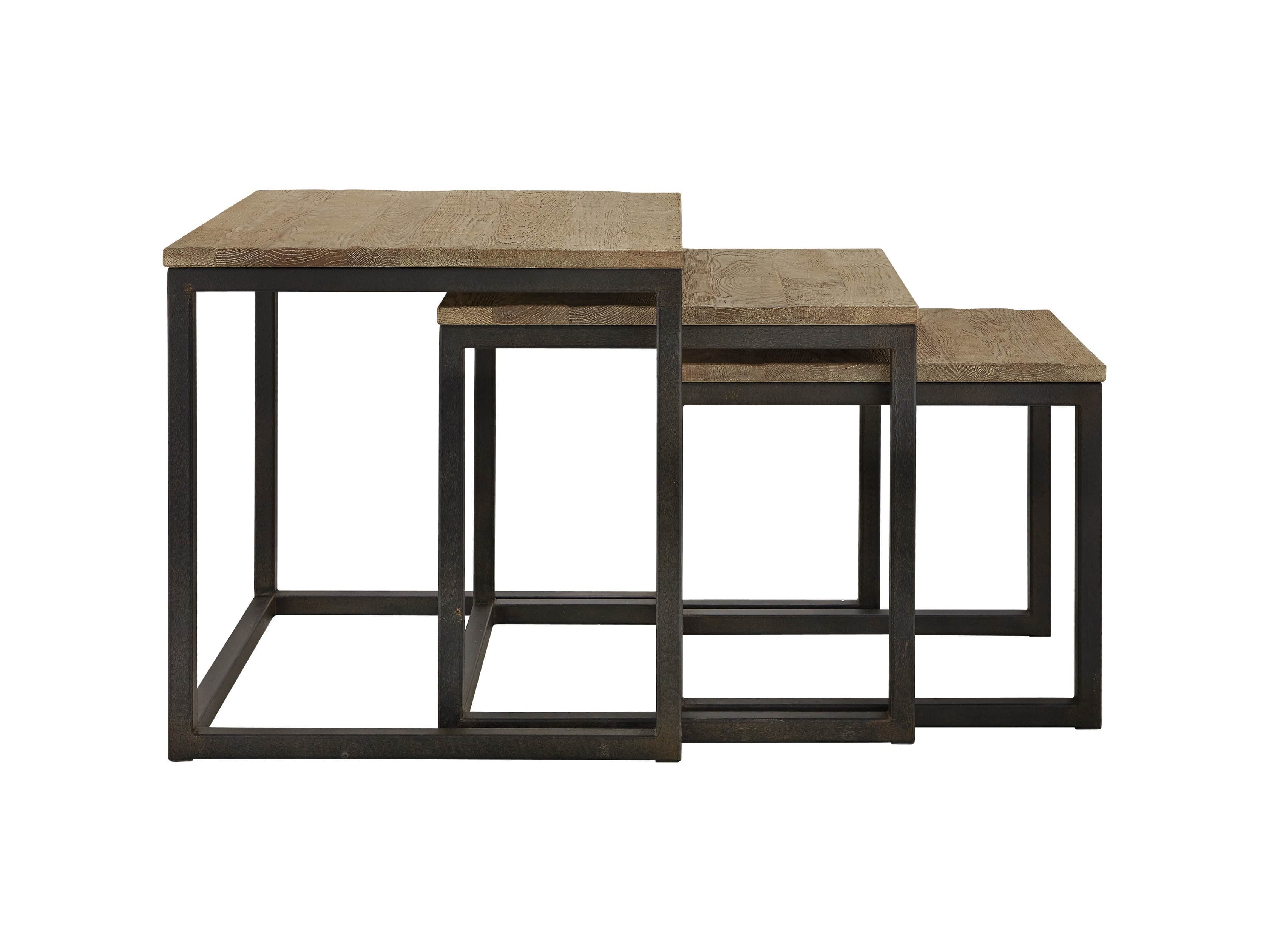 Palmer Nesting End Table Set in Natural Oak, slide 4 of 5